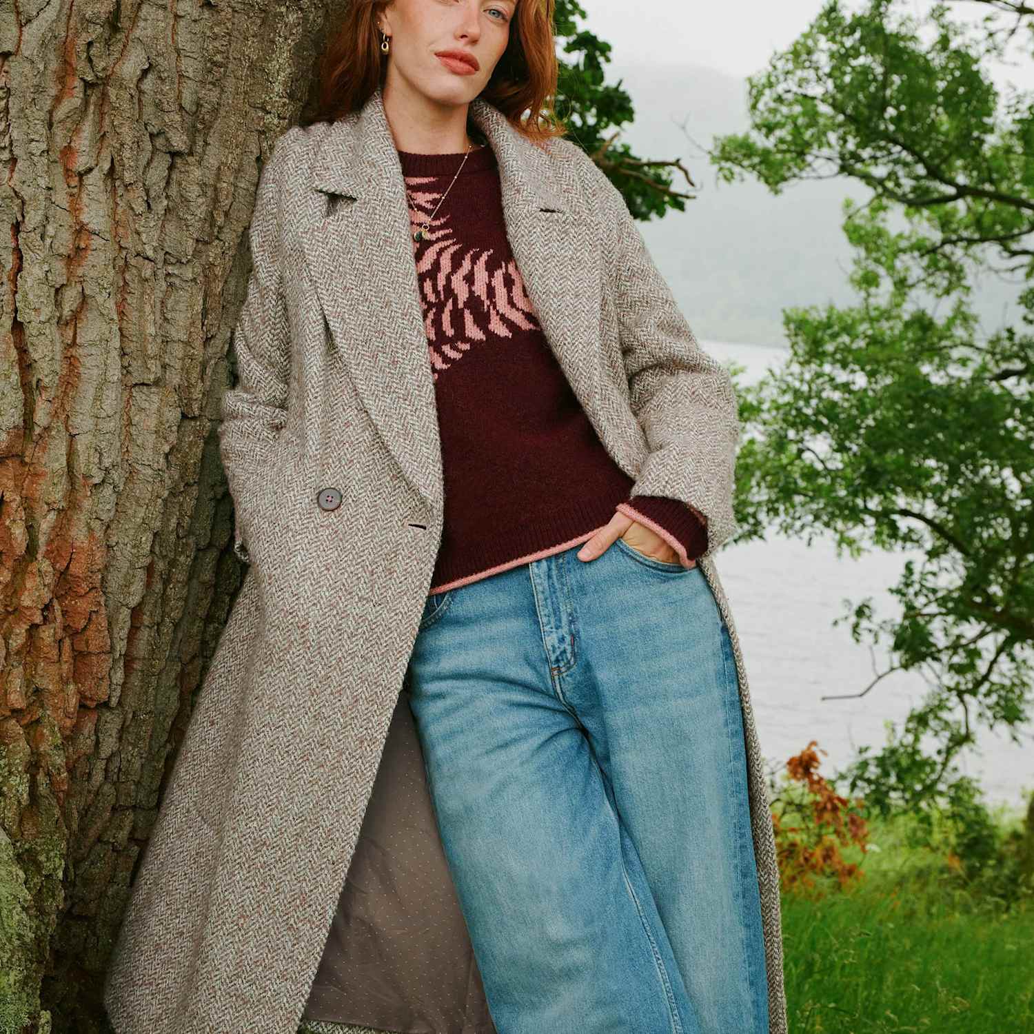 White Stuff Women's Camilla Wool-Blend Collared Overcoat - 20 - Natural Mix - Available at M&S