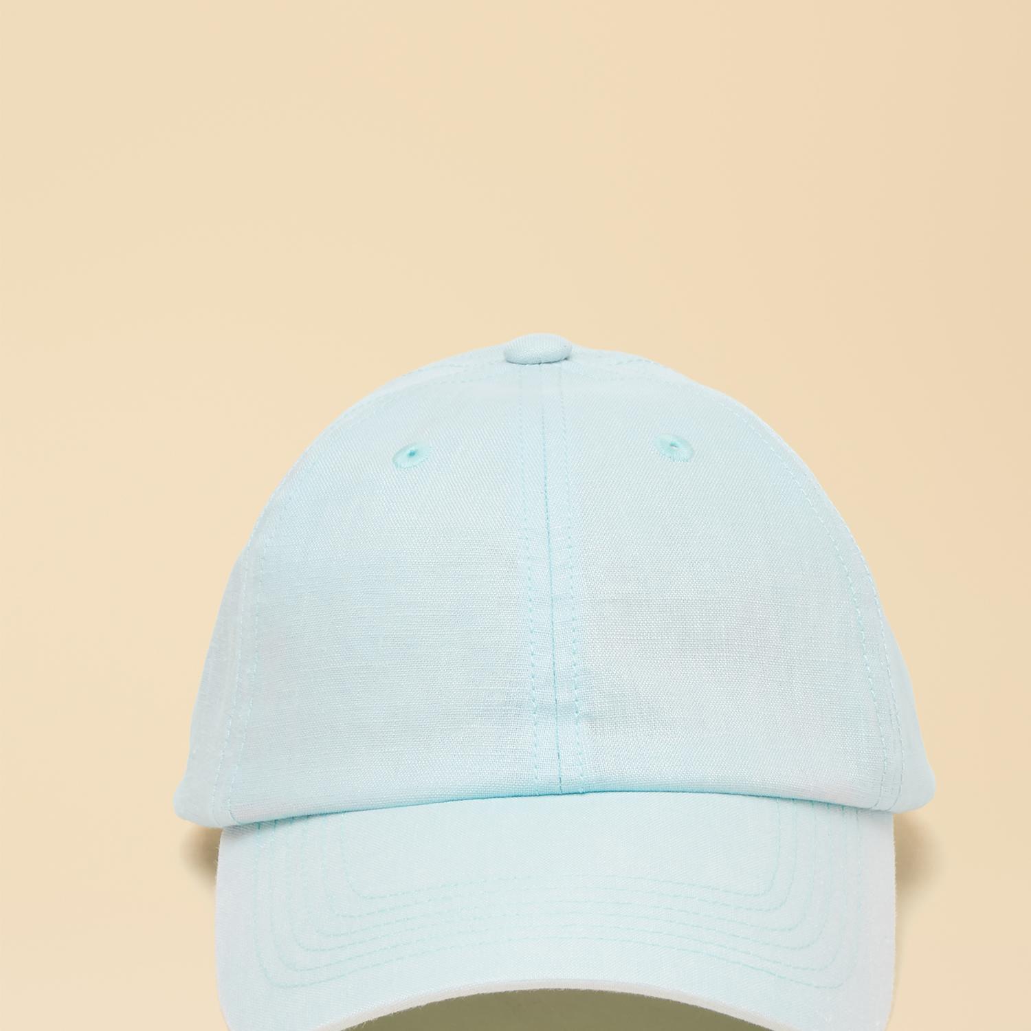 Joules Women's Pure Linen Baseball Cap - Blue - Available at M&S