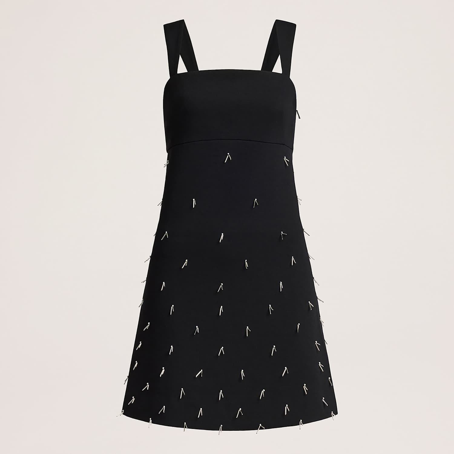 Saba Women's Beaded Square Neck Mini Shift Dress - 8 - Black - Available at M&S