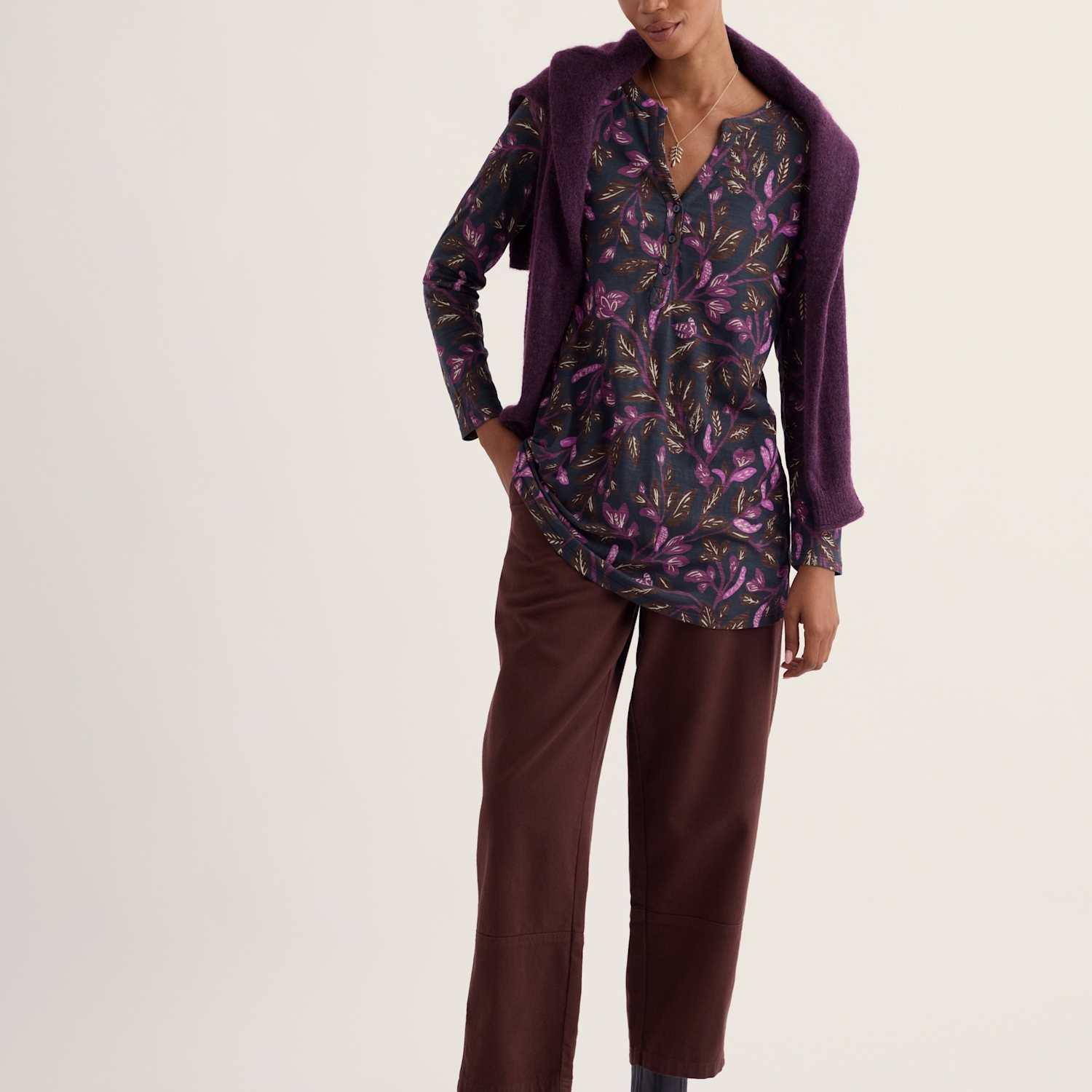 Seasalt Cornwall Women's Pure Cotton Printed Tunic - 18 - Navy Mix - Available at M&S