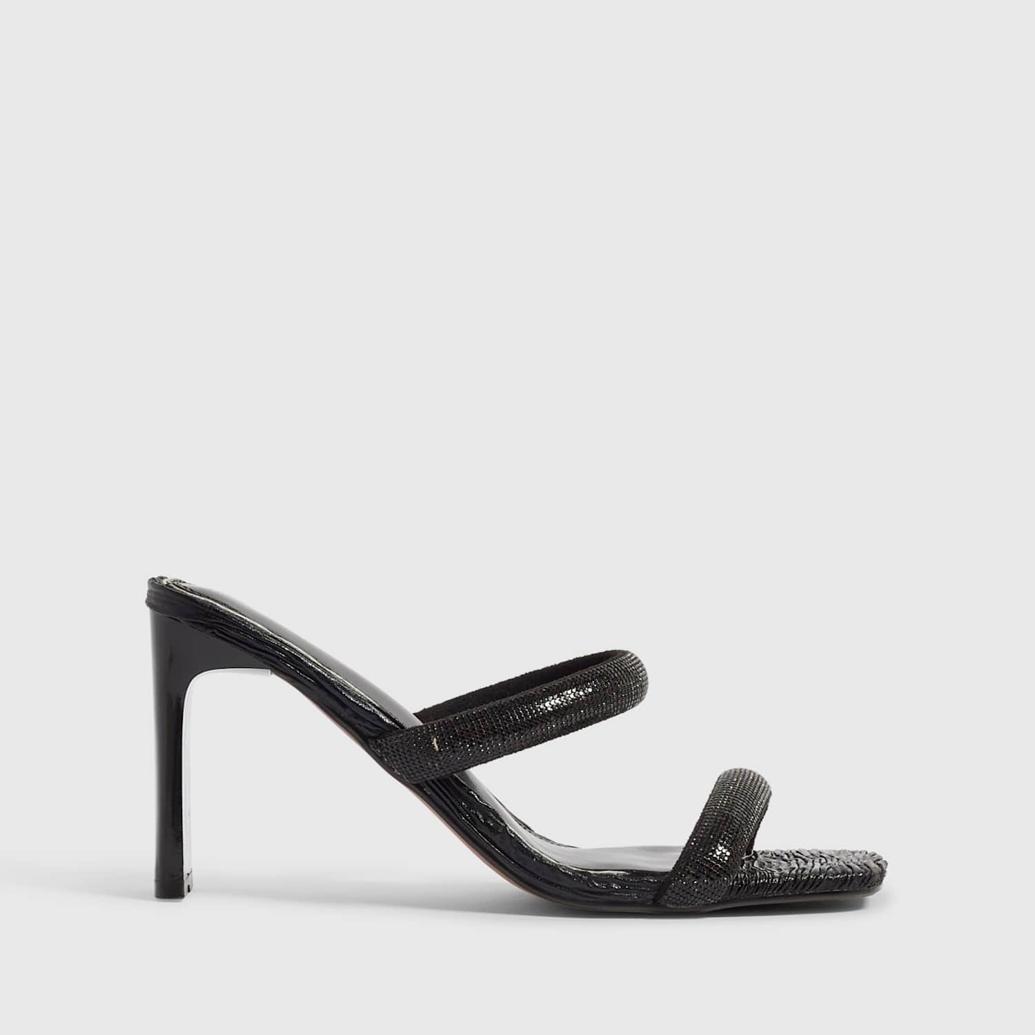 River Island Women's Block Heel Sandals - 7 - Black - Available at M&S