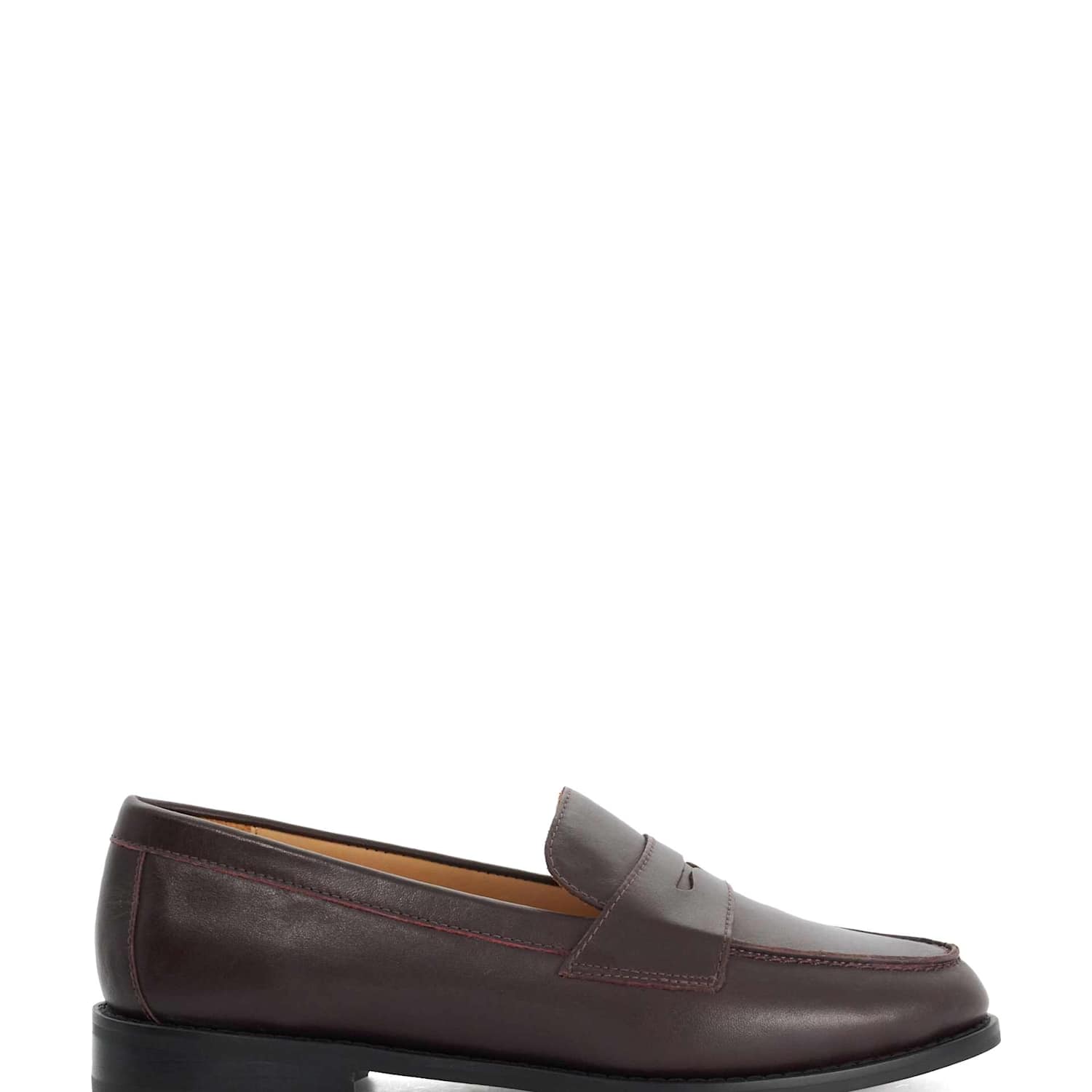 Dune London Women's Leather Flat Loafers - 5 - Burgundy - Available at M&S