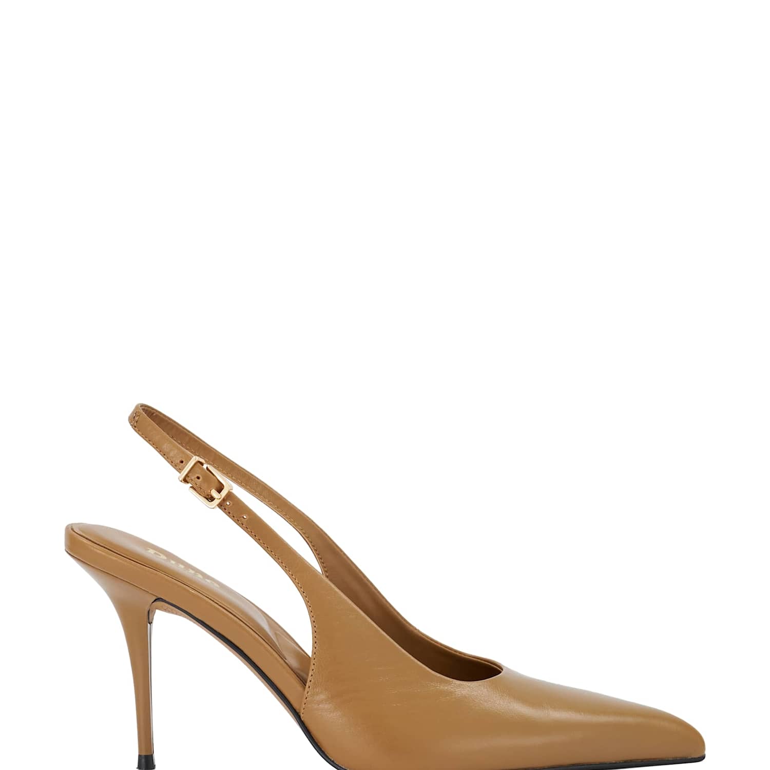Dune London Women's Leather Stiletto Heel Slingback Shoes - 5 - Camel - Available at M&S