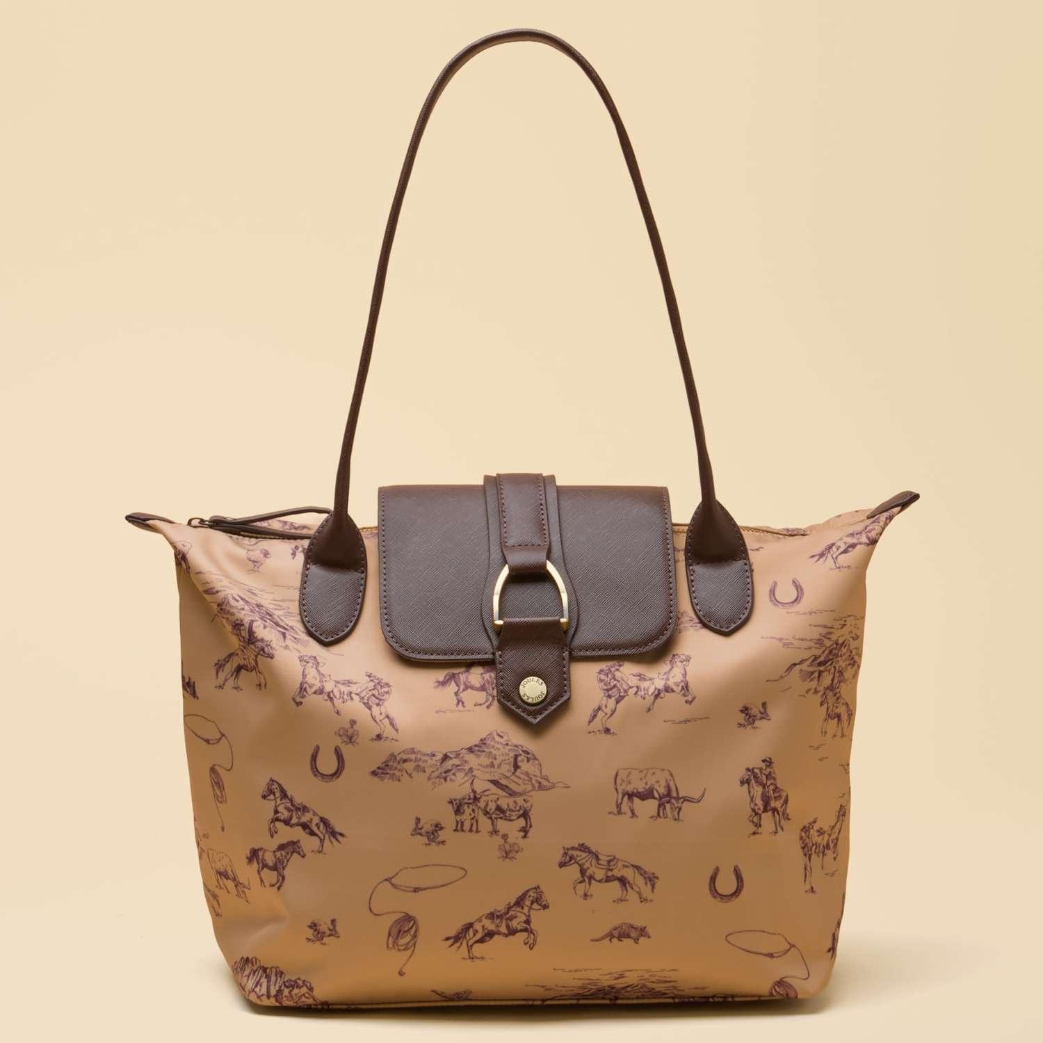 Joules Women's Zip Detail Tote Bag - Natural Mix - Available at M&S