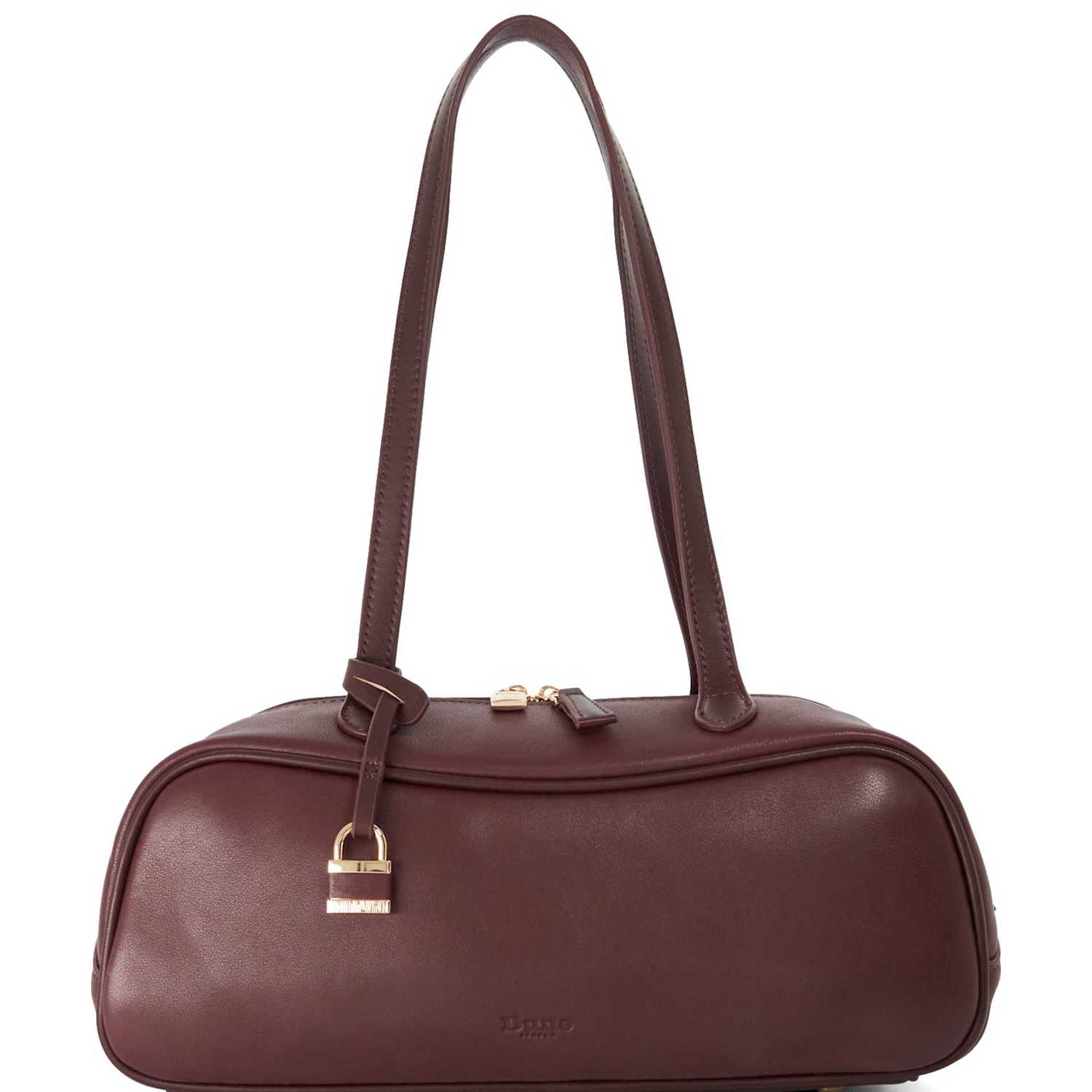 Dune London Women's Suede Long Handle Bowler Bag - Burgundy - Available at M&S