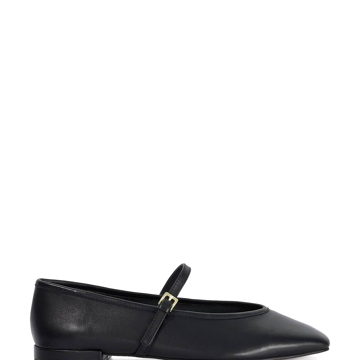 Dune London Women's Leather Square Toe Mary Jane Ballet Pumps - 5 - Black - Available at M&S