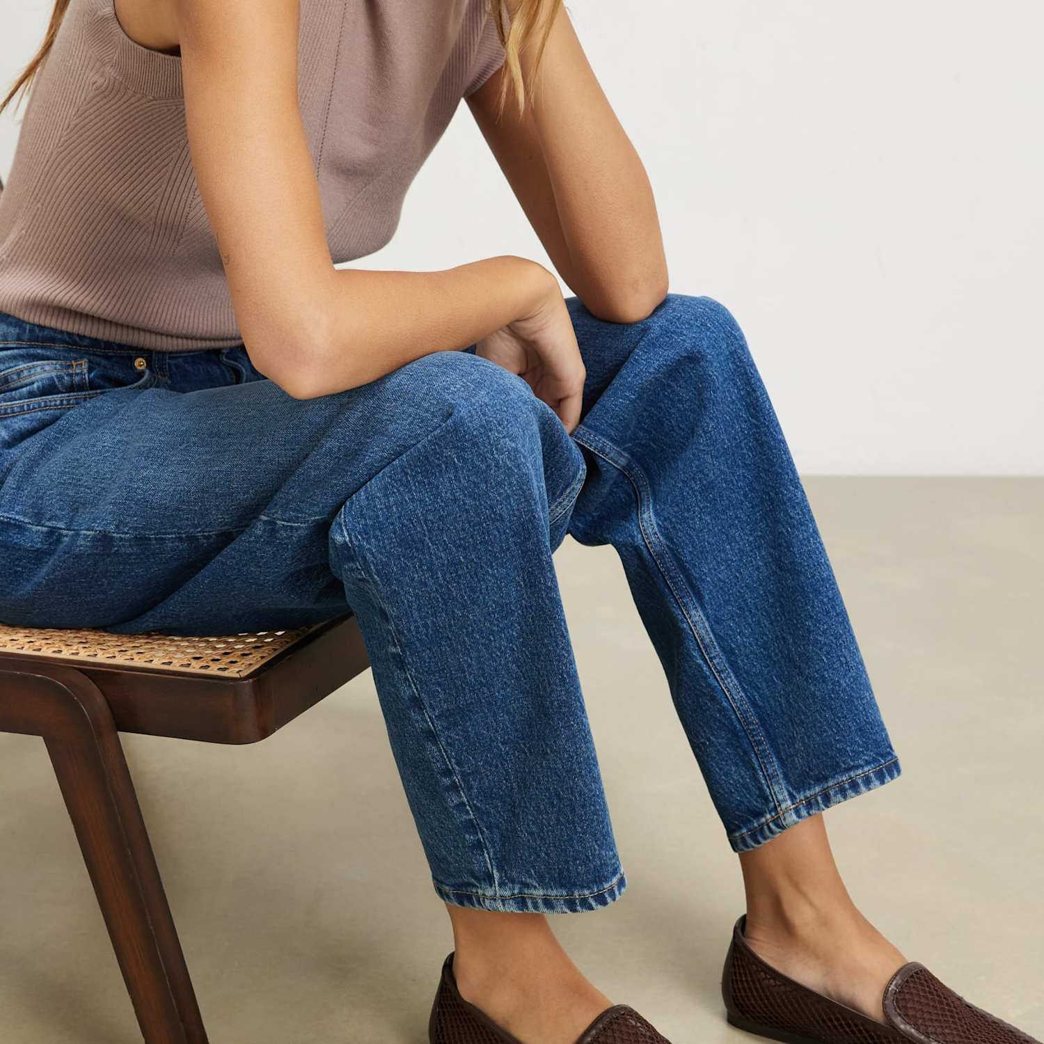 River Island Women's Slip On Mesh Detail Flat Loafers - 8 - Burgundy - Available at M&S