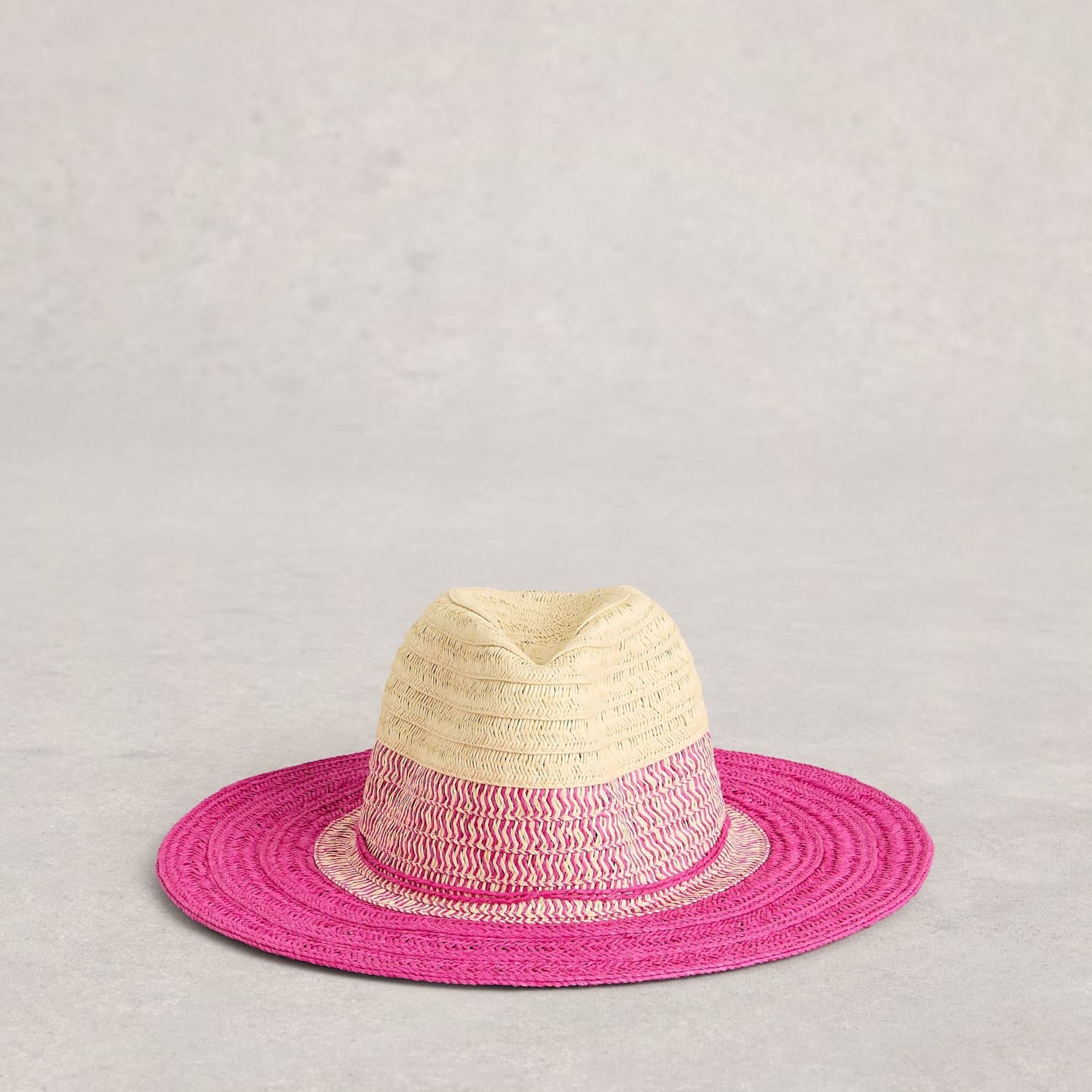 White Stuff Women's Colour-Block Fedora Hat - Pink Mix - Available at M&S