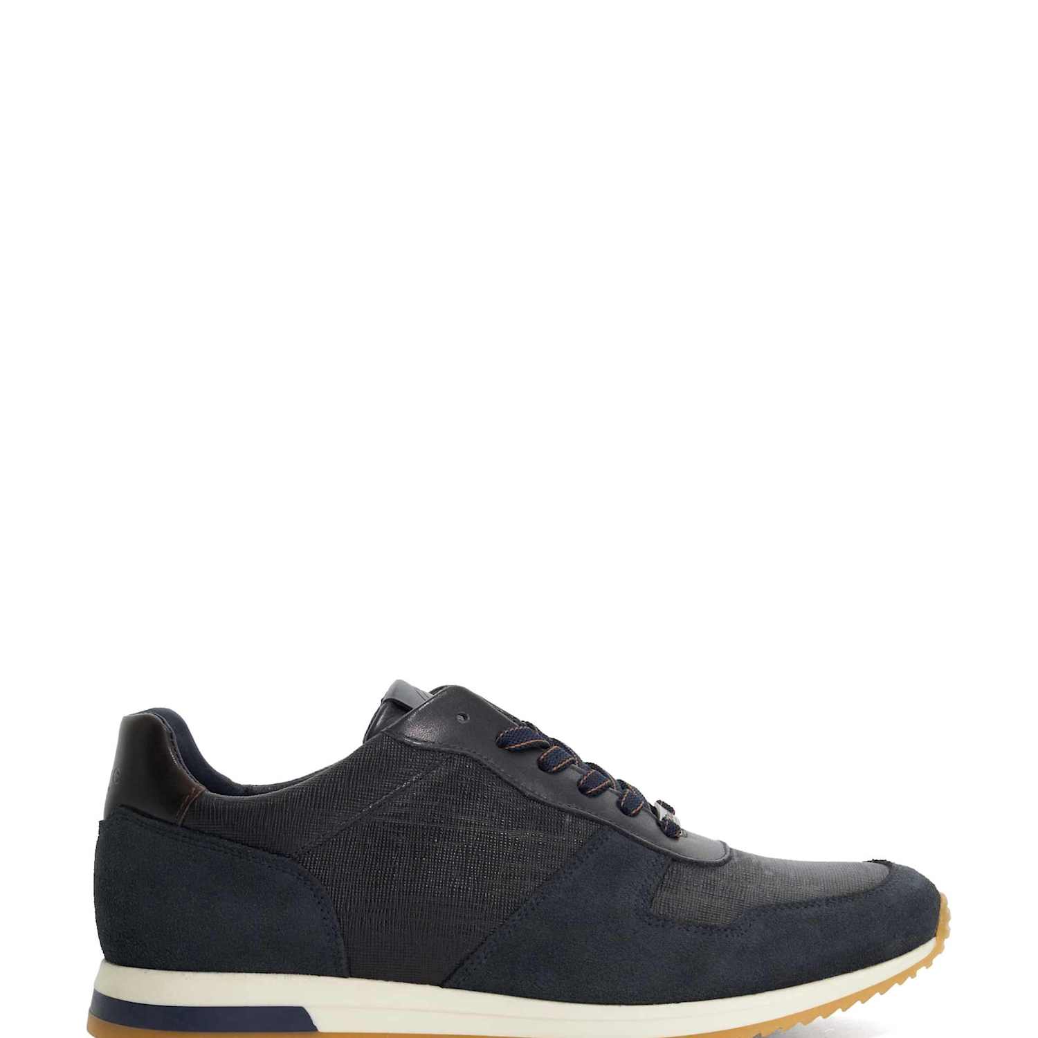 Dune London Men's Leather Trainers - 11 - Navy - Available at M&S
