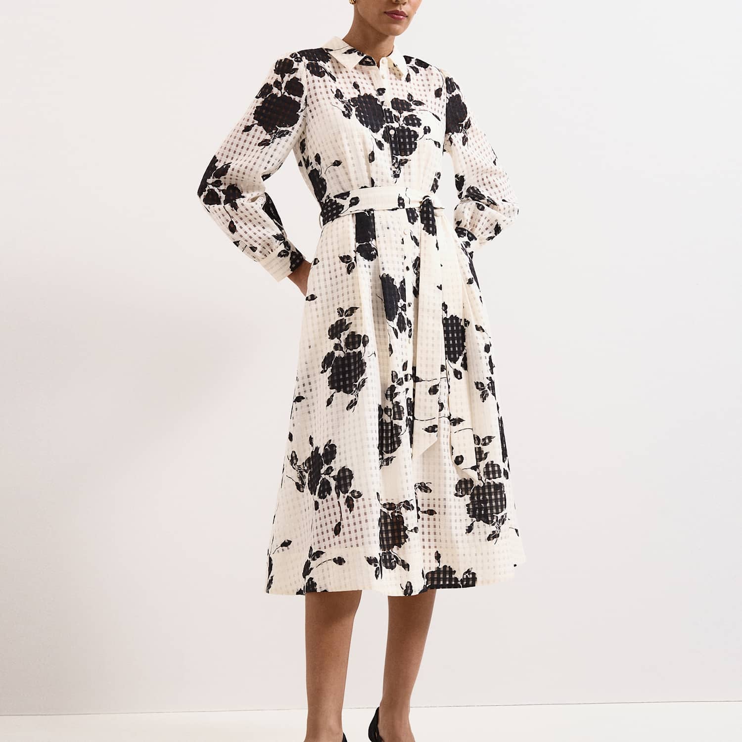 Phase Eight Women's Natalie Floral Dress - 14 - Ivory Mix - Available at M&S