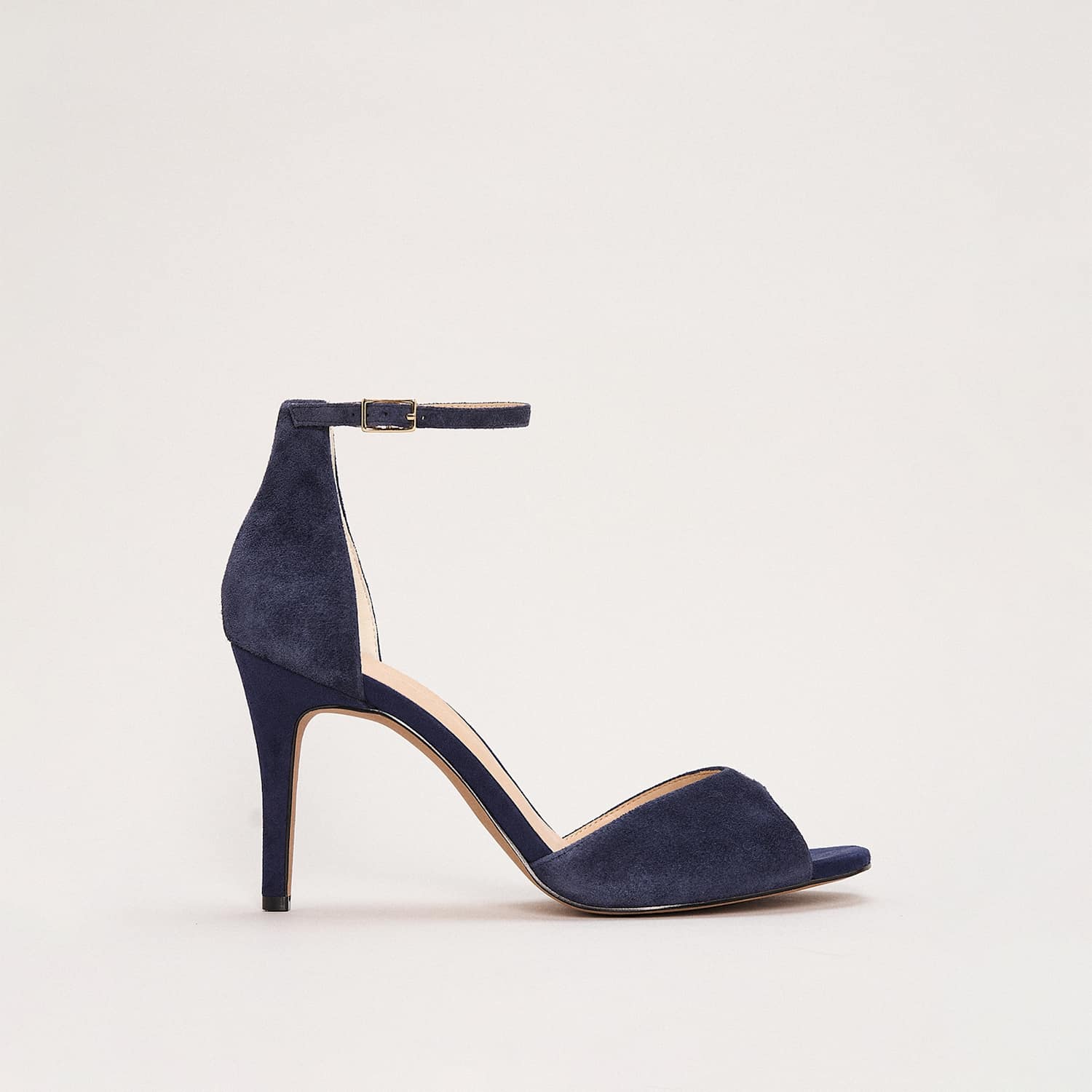 Phase Eight Women's Suede Ankle Strap Stiletto Peep Toe Sandals - 39 - Navy - Available at M&S