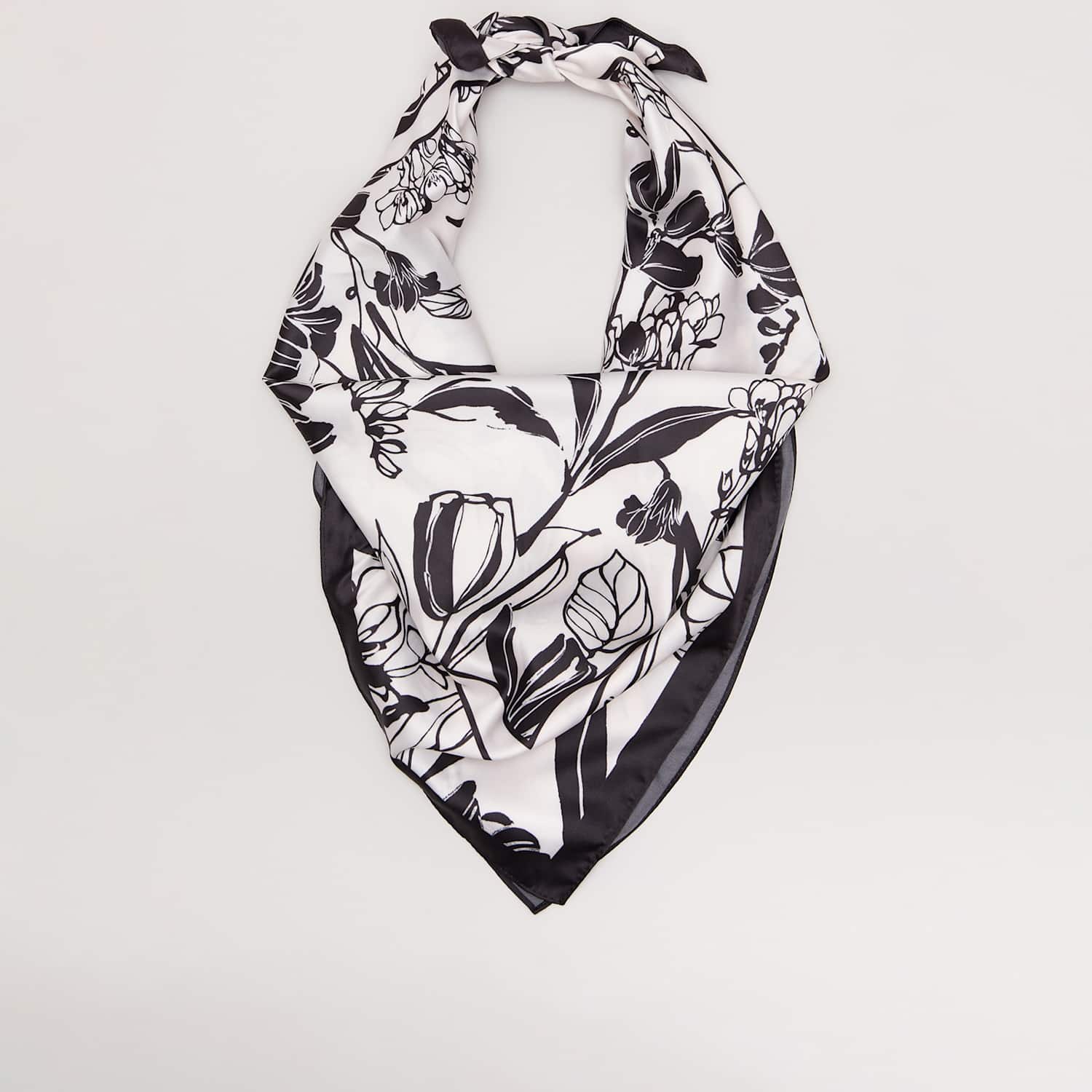 Phase Eight Women's Floral Square Scarf - Black Mix - Available at M&S