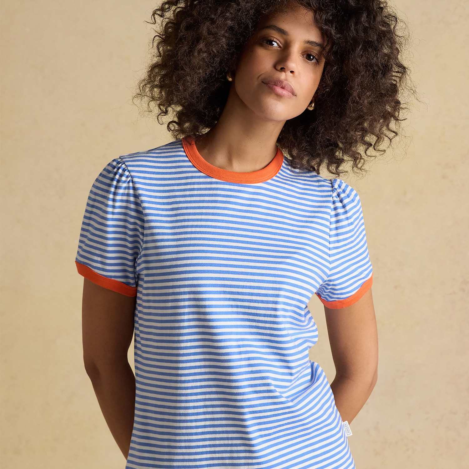 Joules Women's Pure Cotton Striped T-Shirt - 20 - Blue Mix - Available at M&S