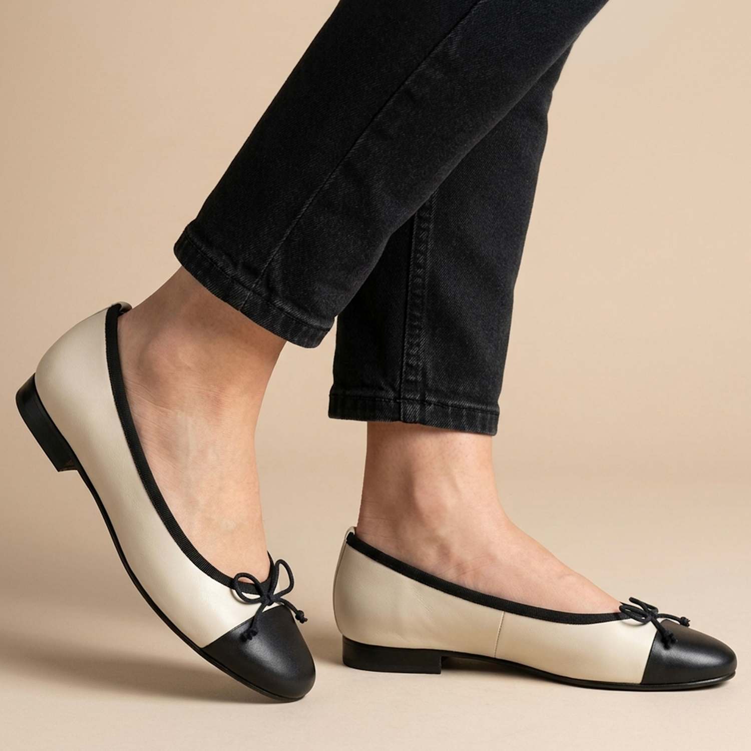 Jones Bootmaker Women's Leather Flat Pumps - 4 - Beige - Available at M&S