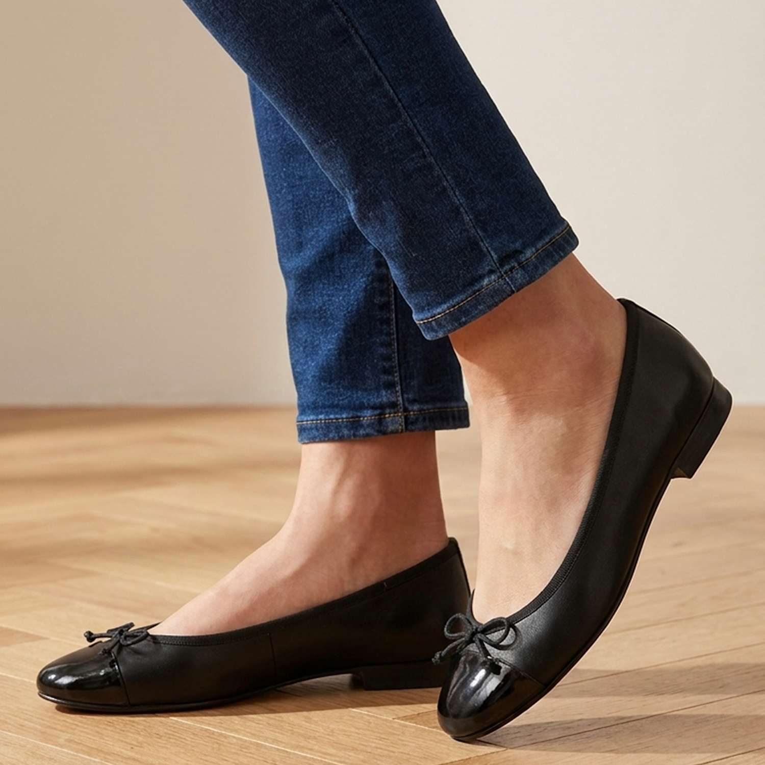 Jones Bootmaker Women's Leather Flat Pumps - 4 - Black - Available at M&S