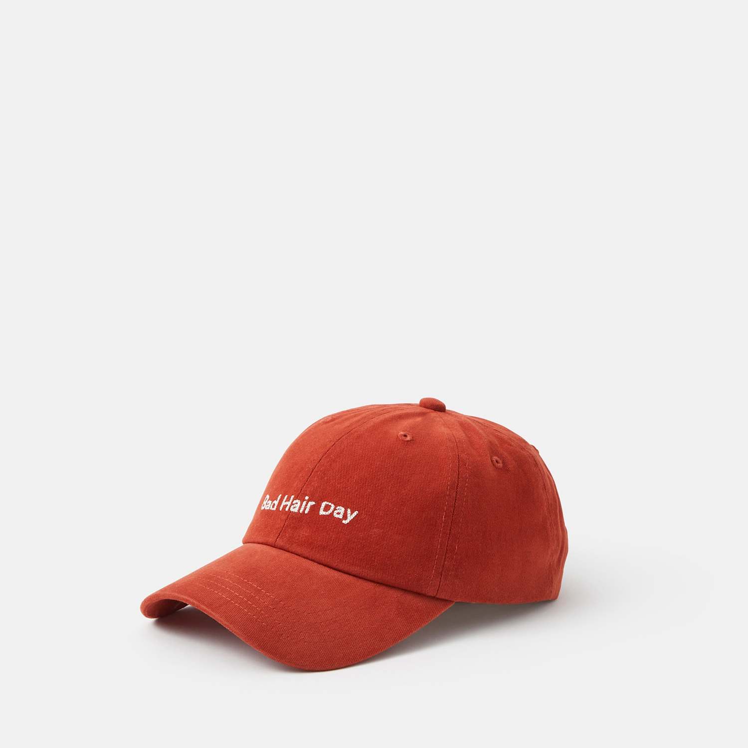 Accessorize Women's Pure Cotton Bad Hair Day Baseball Cap - Orange - Available at M&S