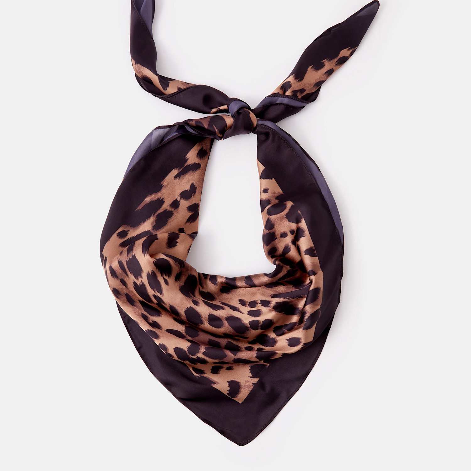 Accessorize Women's Satin Leopard Print Square Scarf - Multi - Available at M&S