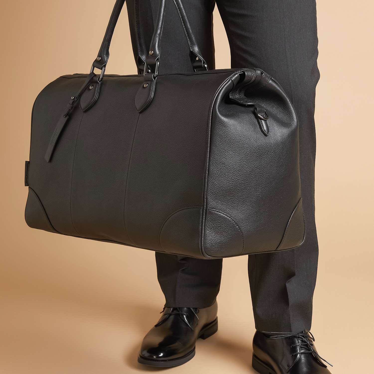 Jones Bootmaker Men's Leather Weekend Bag - Black - Available at M&S