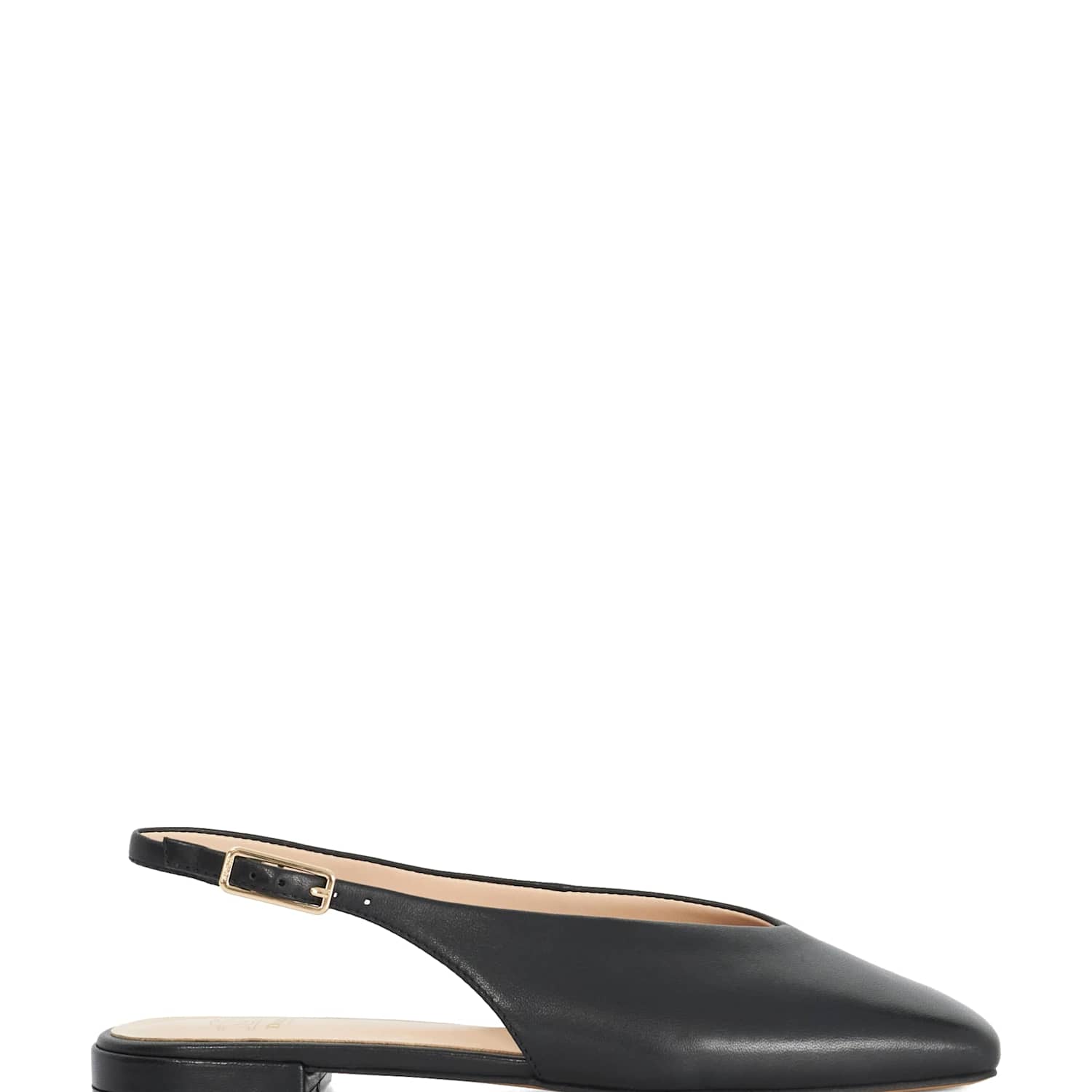 Dune London Women's Leather Flat Slingback Ballet Shoes - 8 - Black - Available at M&S