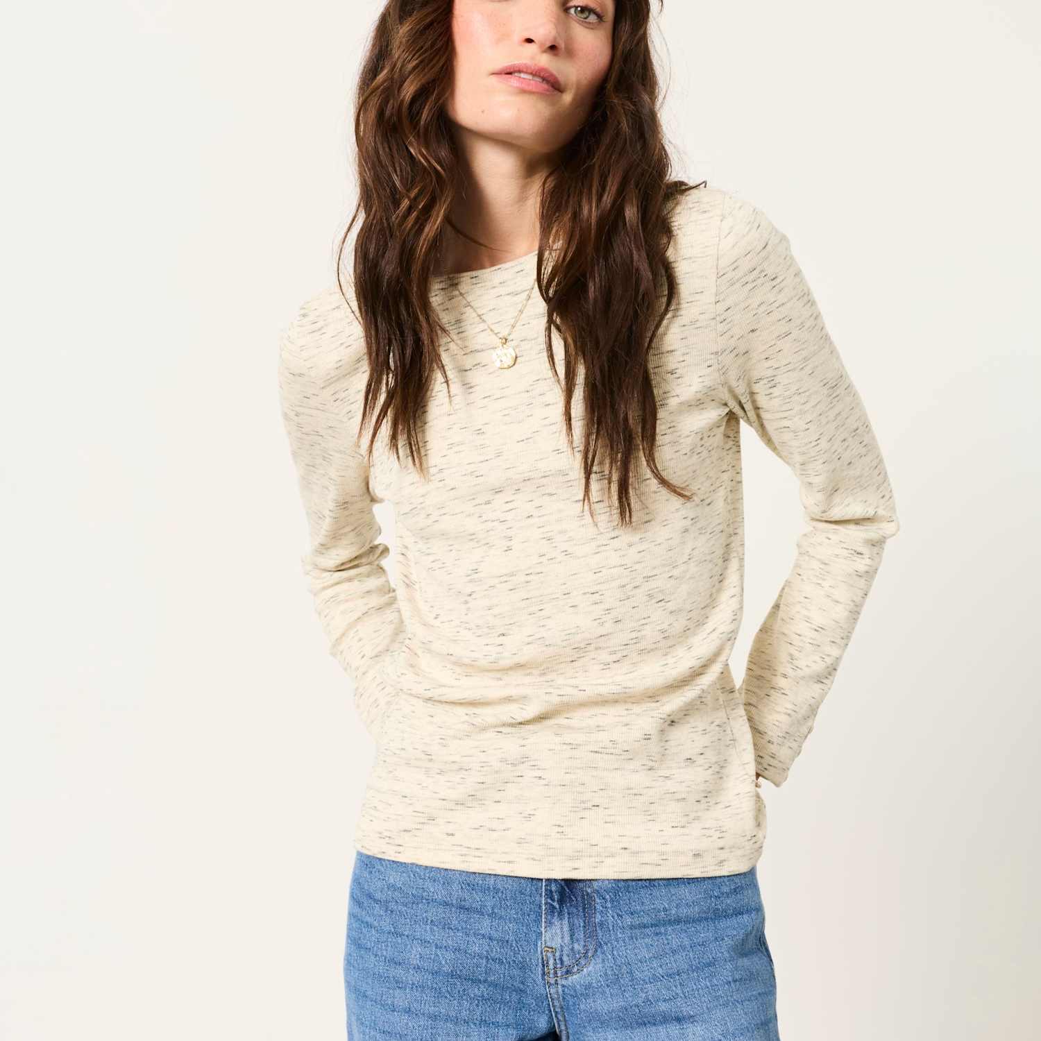 Fatface Women's Cotton Rich Printed T-Shirt - 22 - Ivory Mix - Available at M&S