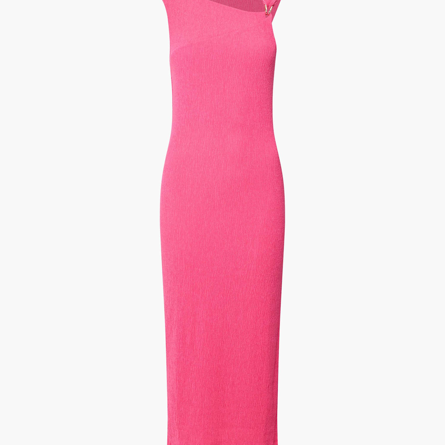 French Connection Women's Textured Ring Detail Midi Column Dress - Large - Pink - Available at M&S