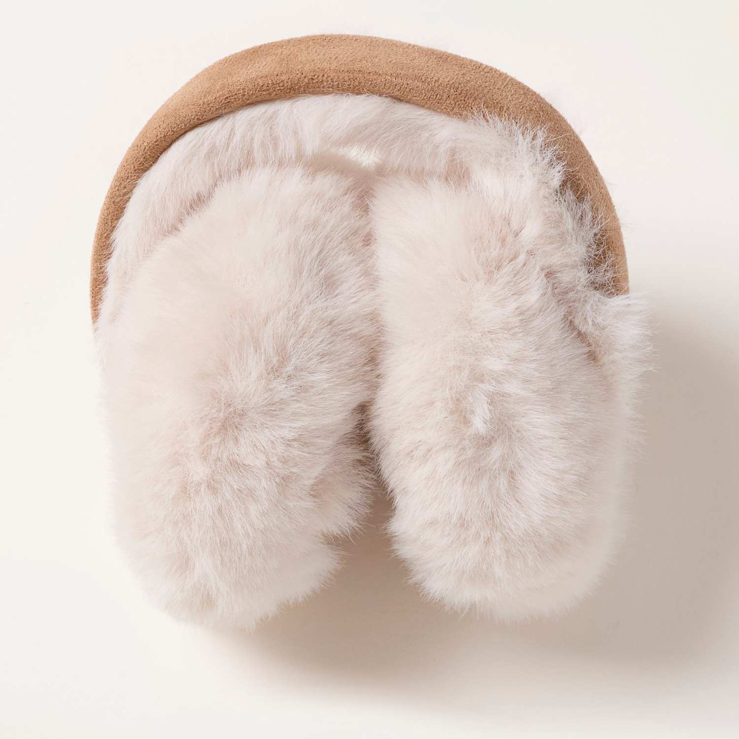 Fatface Women's Embroidered Faux Fur Earmuffs - Brown Mix - Available at M&S