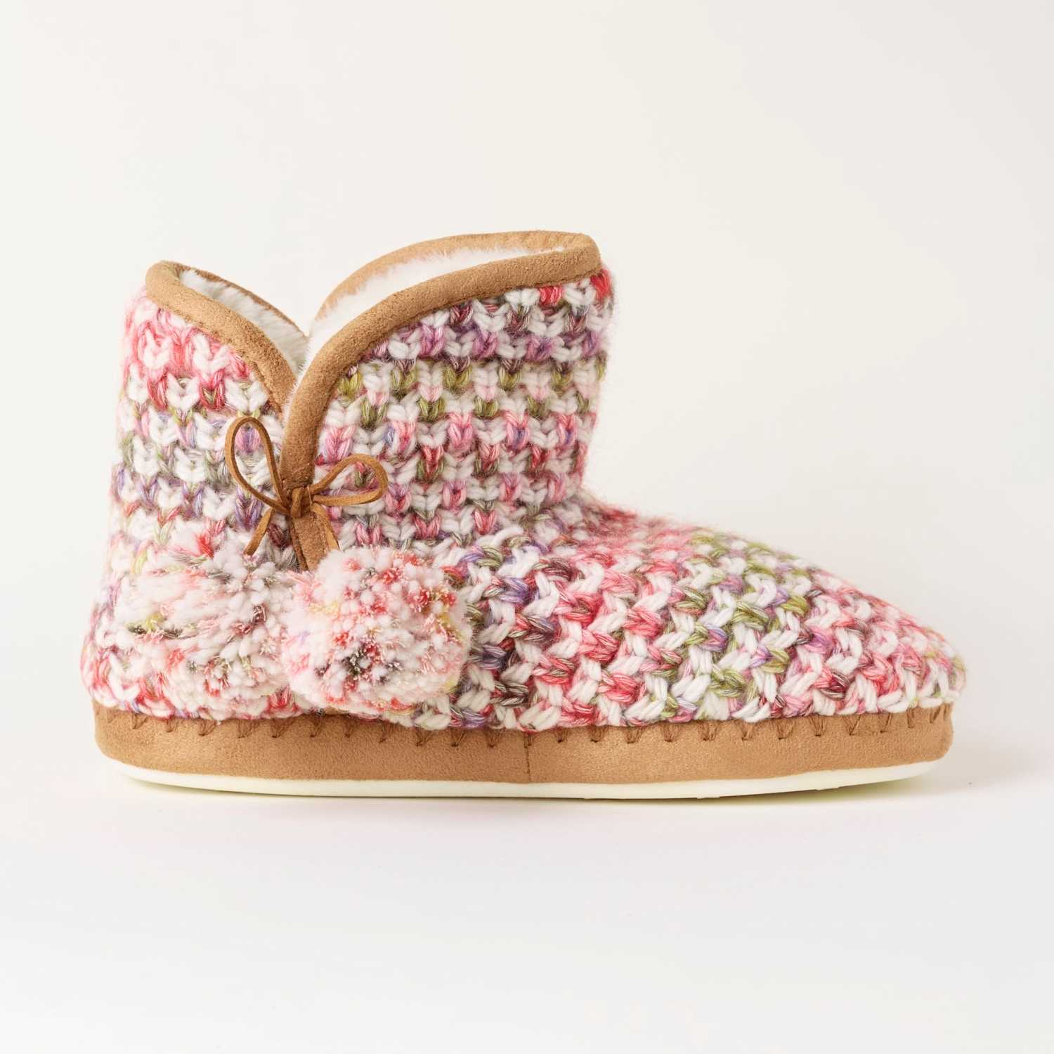 Fatface Women's Knitted Slipper Boots - Small - Multi - Available at M&S