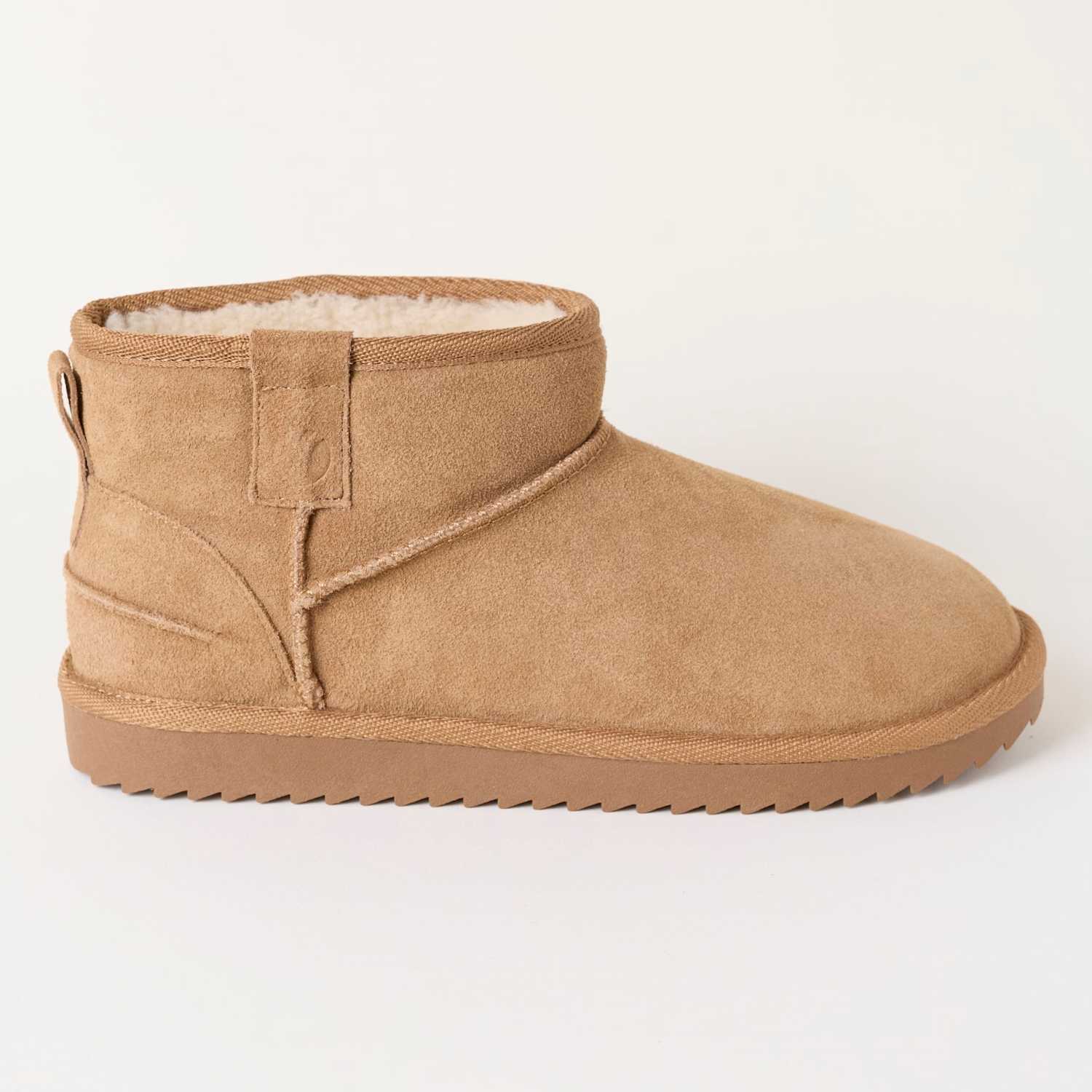 Fatface Women's Suede Flat Mini Boot Slippers - 4 - Tan - Available at M&S