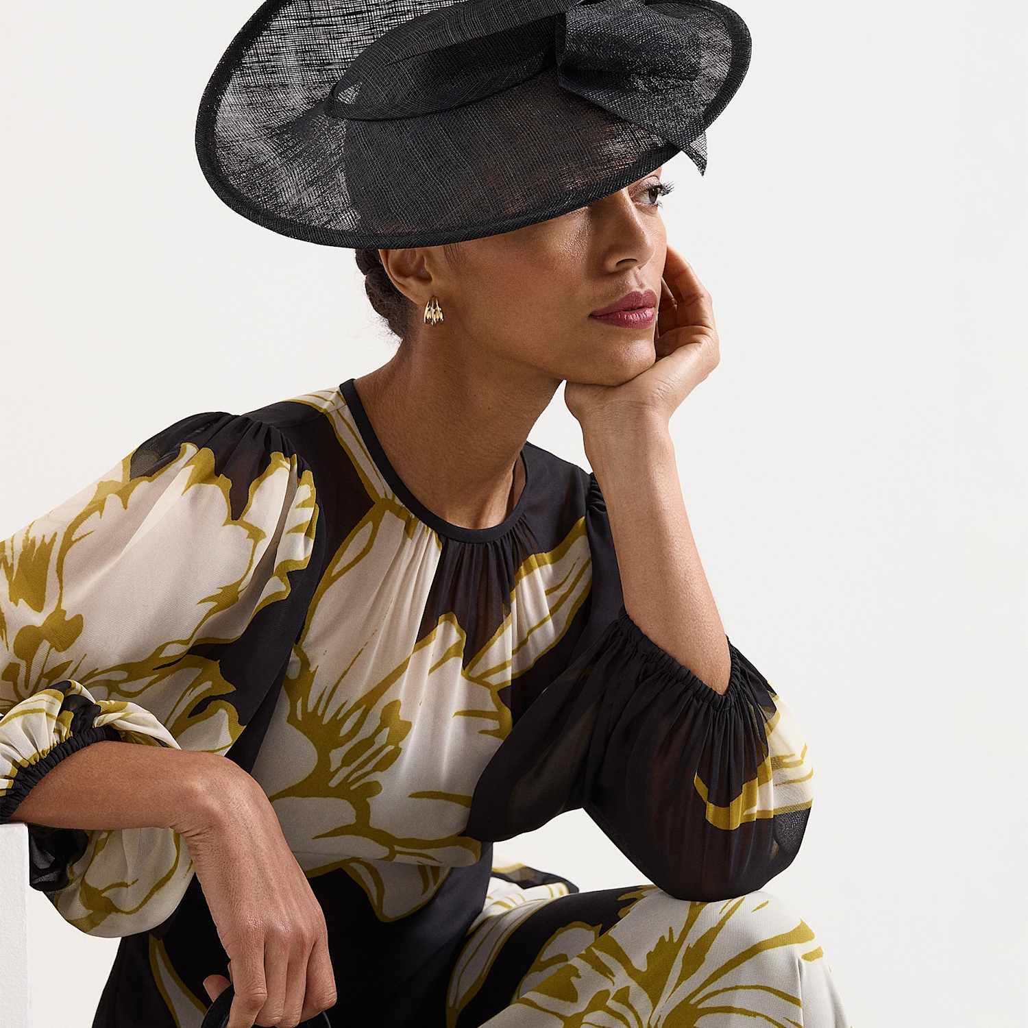 Phase Eight Women's Large Bow Fascinator - Black - Available at M&S