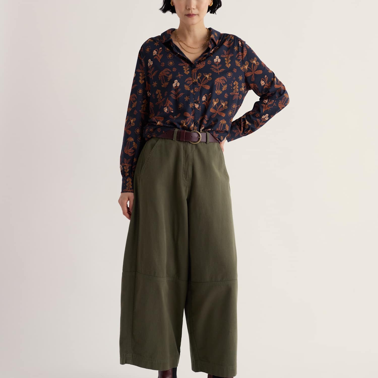 Seasalt Cornwall Women's Cotton Rich Textured Shirt - 16 - Navy Mix - Available at M&S