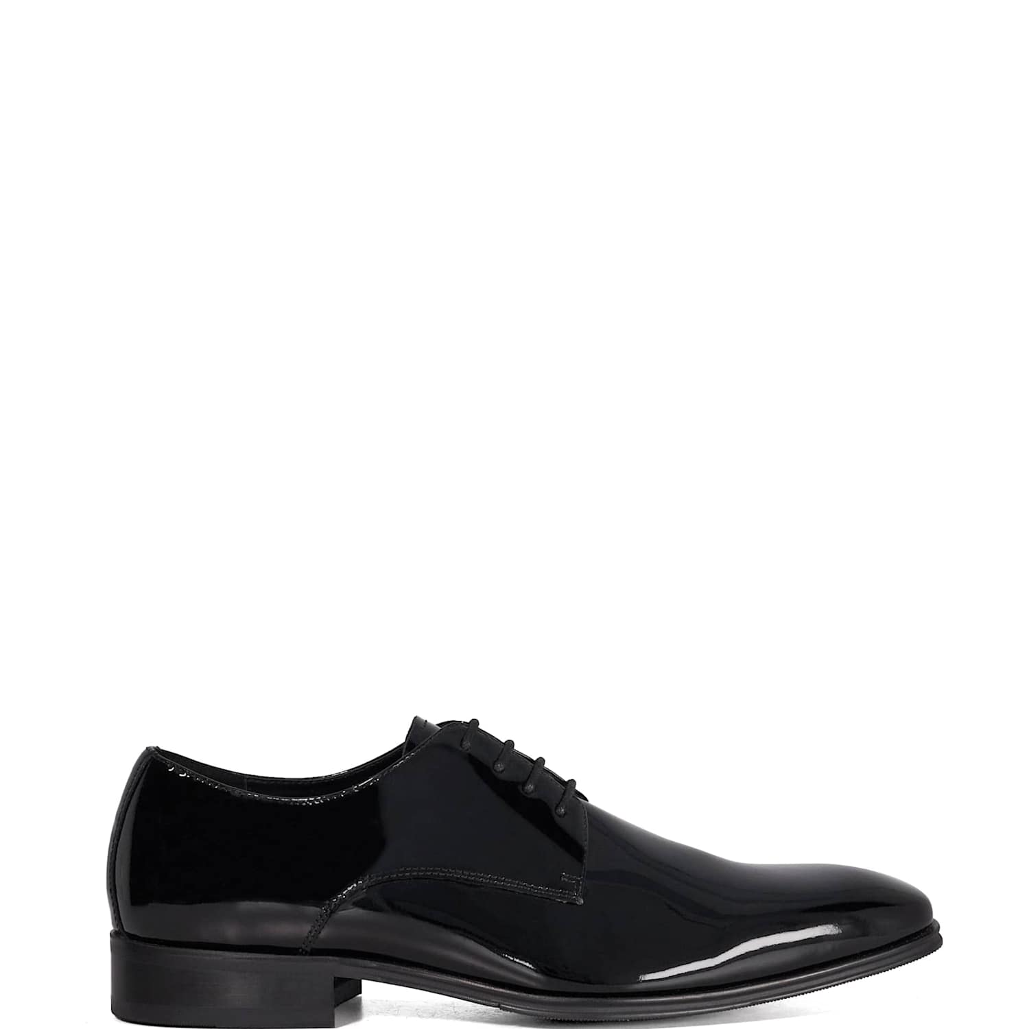 Dune London Men's Patent Leather Derby Shoes - 10 - Black - Available at M&S