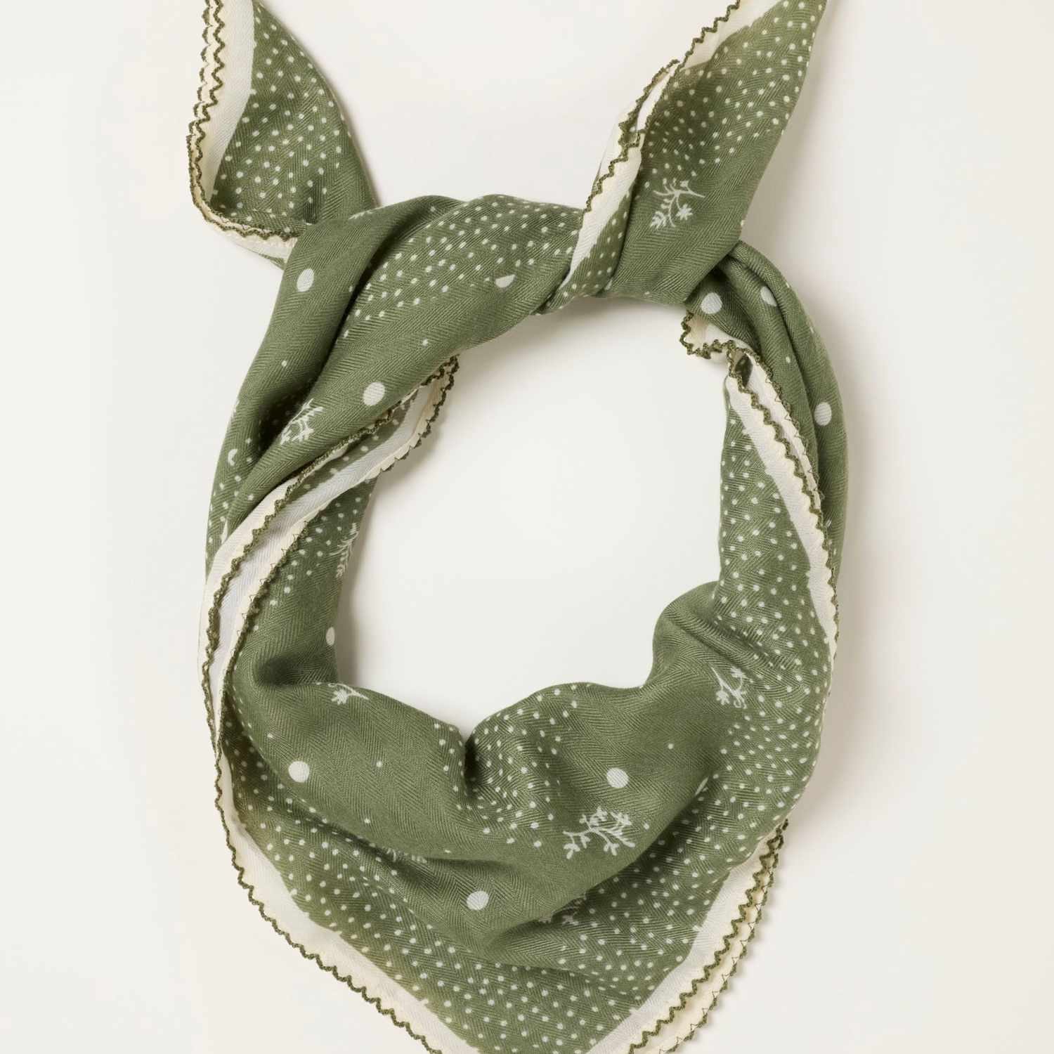 Fatface Women's Printed Scarf - Green Mix - Available at M&S