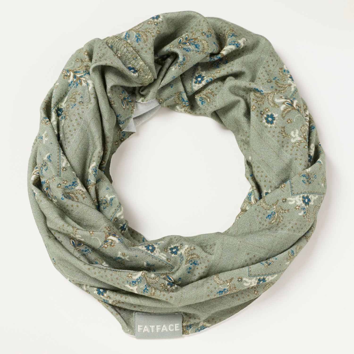 Fatface Women's Woven Floral Snood - bandana - doesn't match - Green Mix - Available at M&S