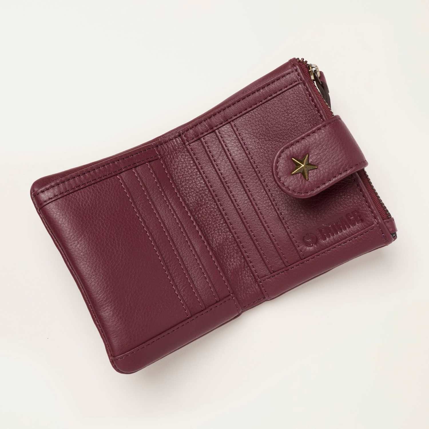 Fatface Women's Leather Purse - Burgundy - Available at M&S