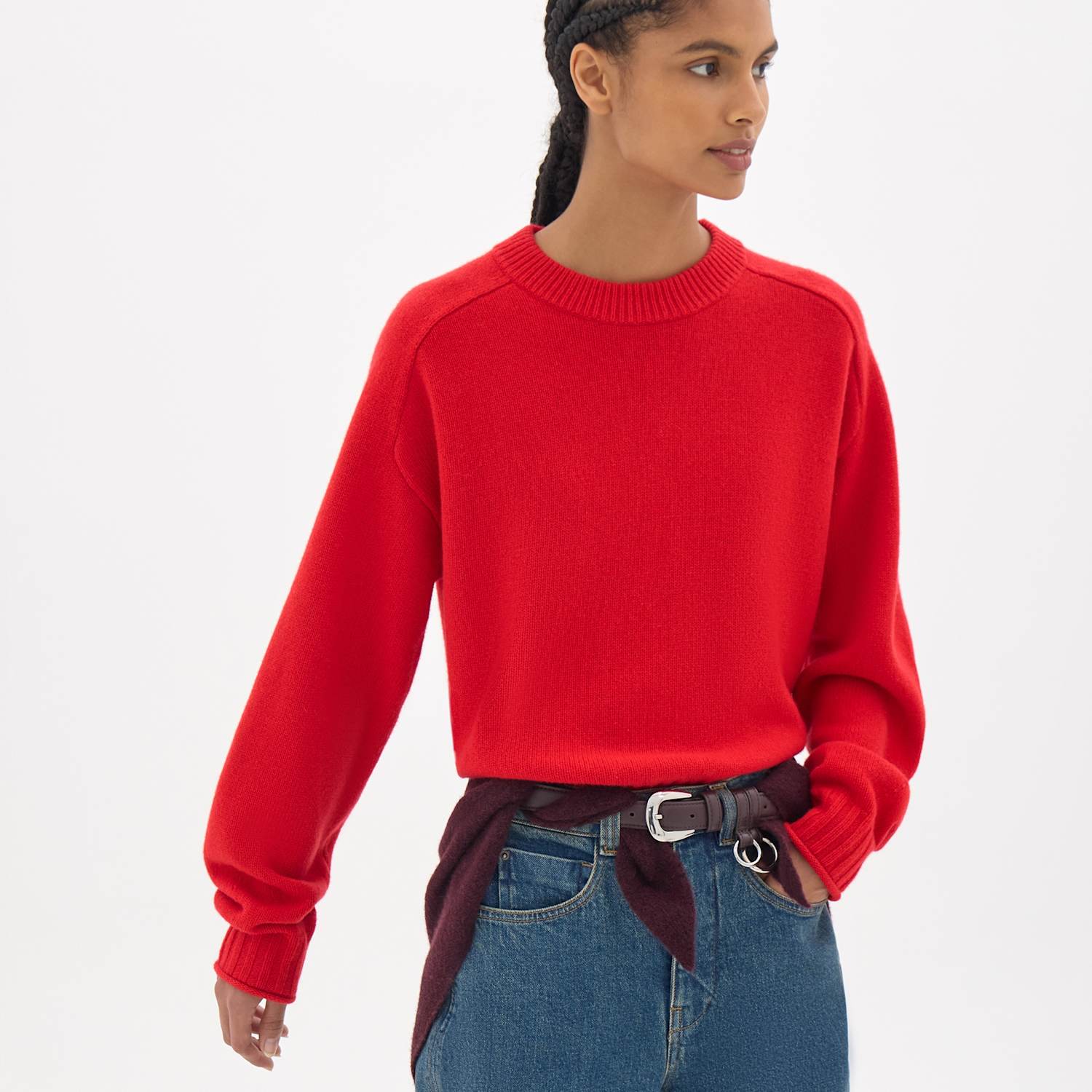 Hush Women's Nina Pure Merino Wool Relaxed Jumper - XS-S - Red - Available at M&S