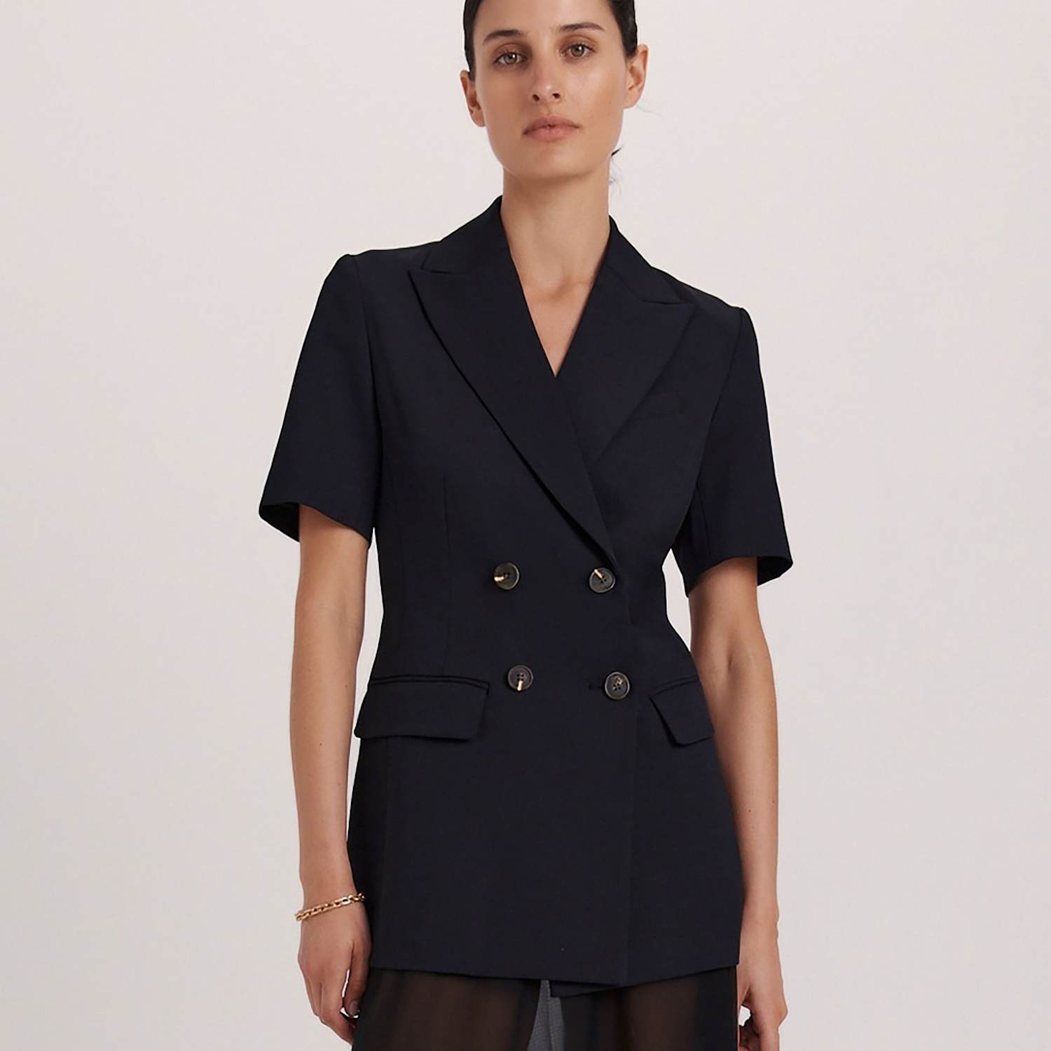 Saba Women's Single Breasted Blazer - 8 - Black - Available at M&S