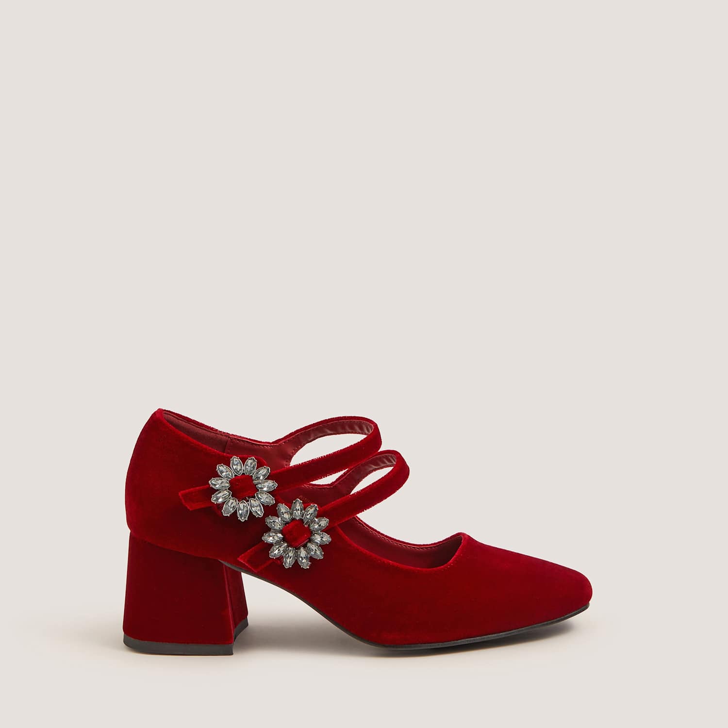 Monsoon Women's Buckle Heels - 4 - Red - Available at M&S