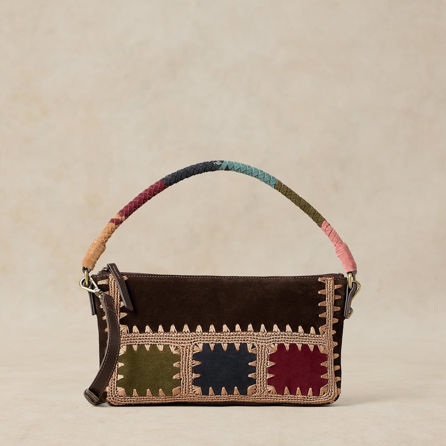 White Stuff Women's Clasp Fastening Leather Cross Body Bag - Natural Mix - Available at M&S