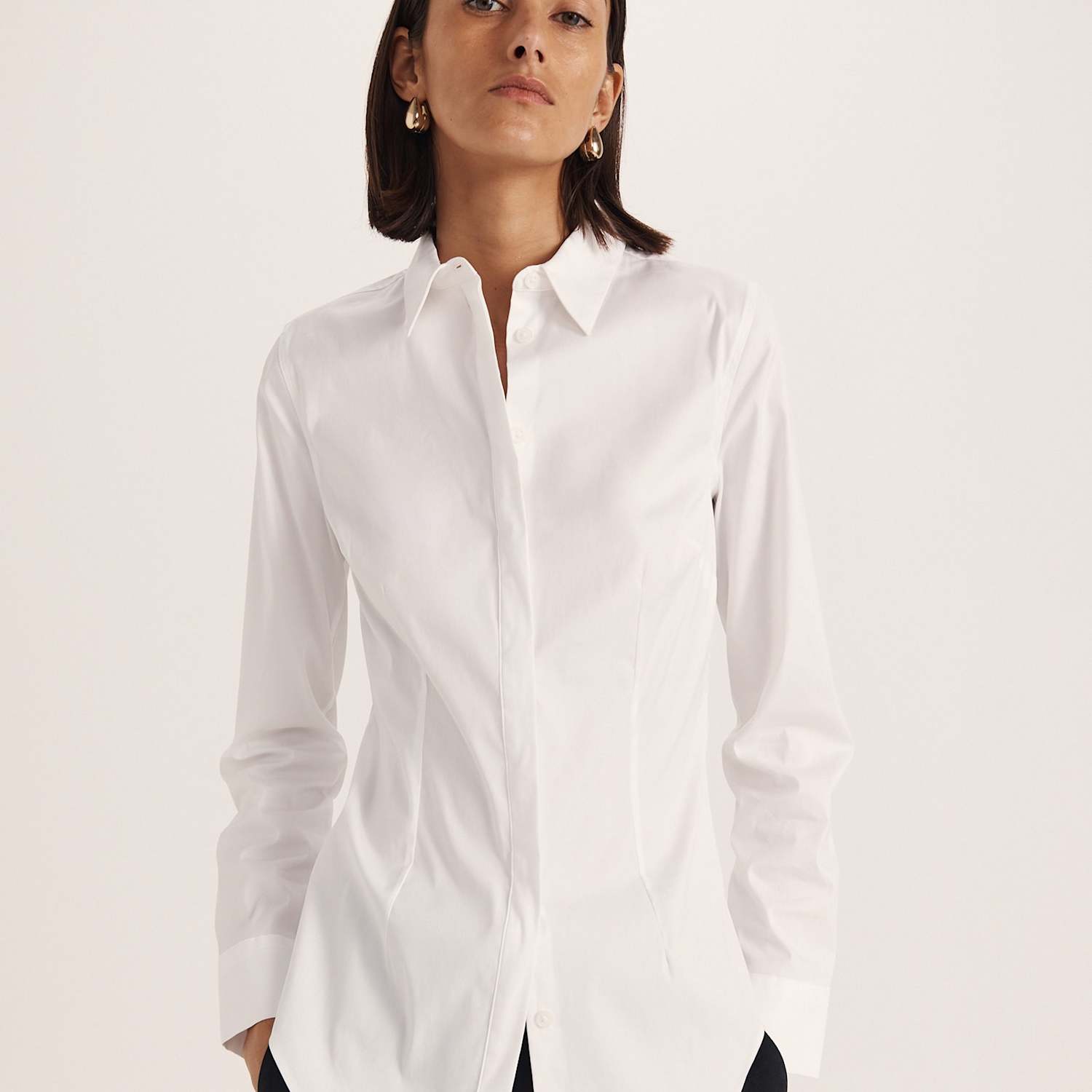 Saba Women's Collared Long Sleeve Shirt - 10 - White - Available at M&S