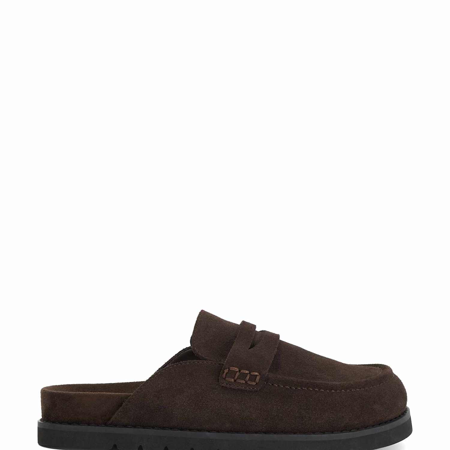 Dune London Women's Suede Flat Mules - 5 - Brown - Available at M&S