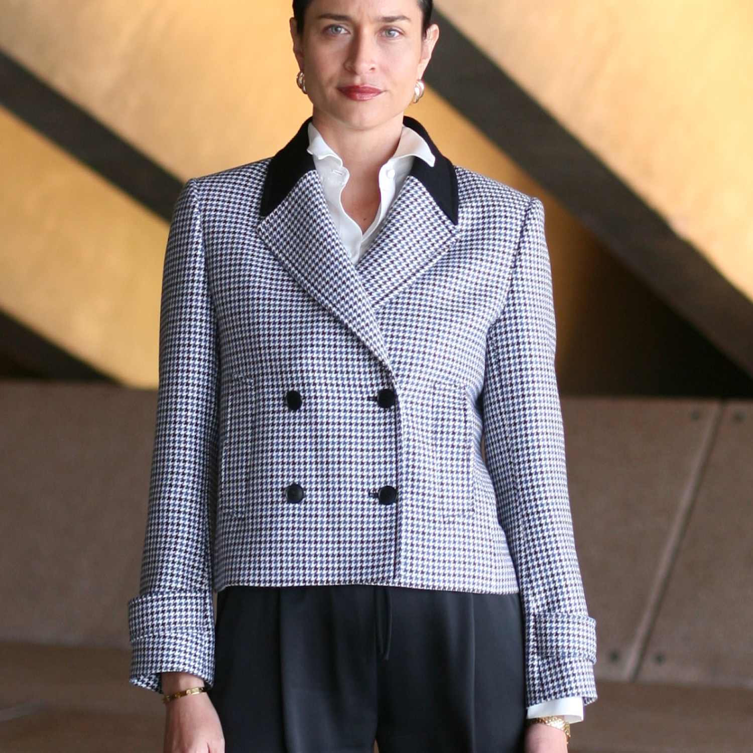 Saba Women's Checked Collared Overcoat - 12 - Multi - Available at M&S