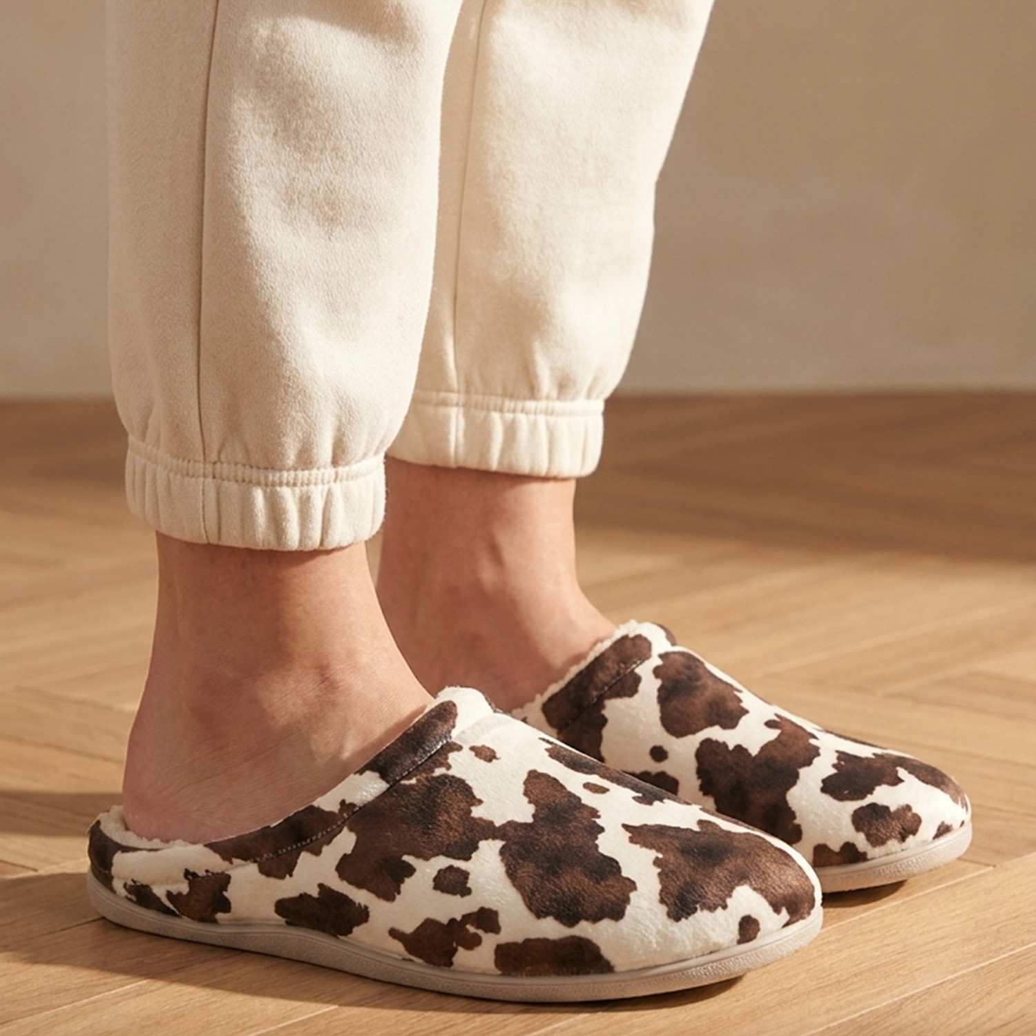 Jones Bootmaker Women's Suede Slippers - 6 - White Mix - Available at M&S