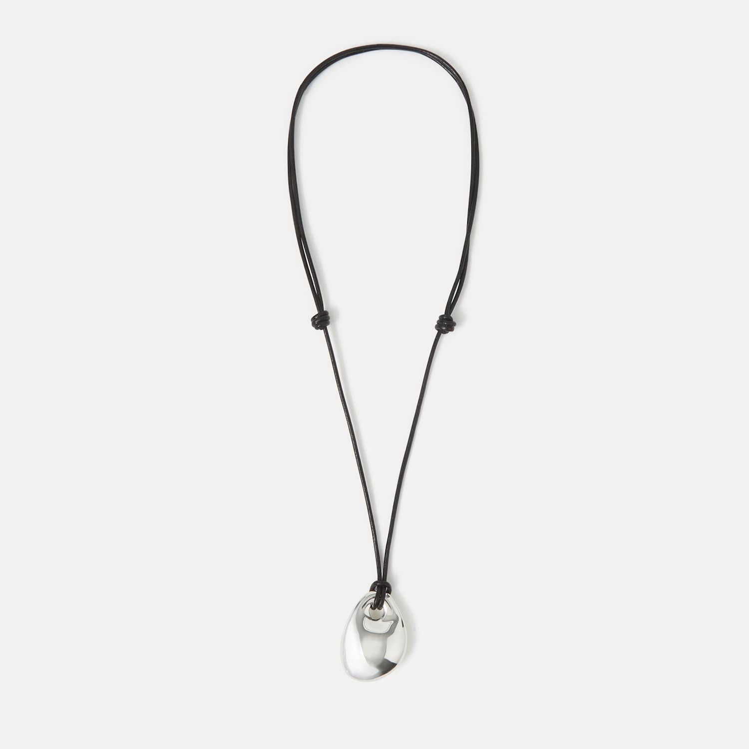 Accessorize Women's Leather Silver Plated Pendant Necklace - Available at M&S