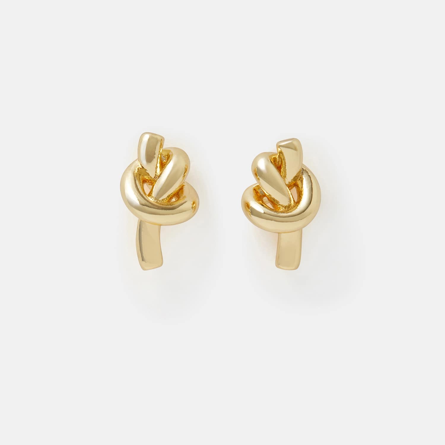 Accessorize Women's 14 Ct Gold-Plated Knot Stud Earrings - Available at M&S