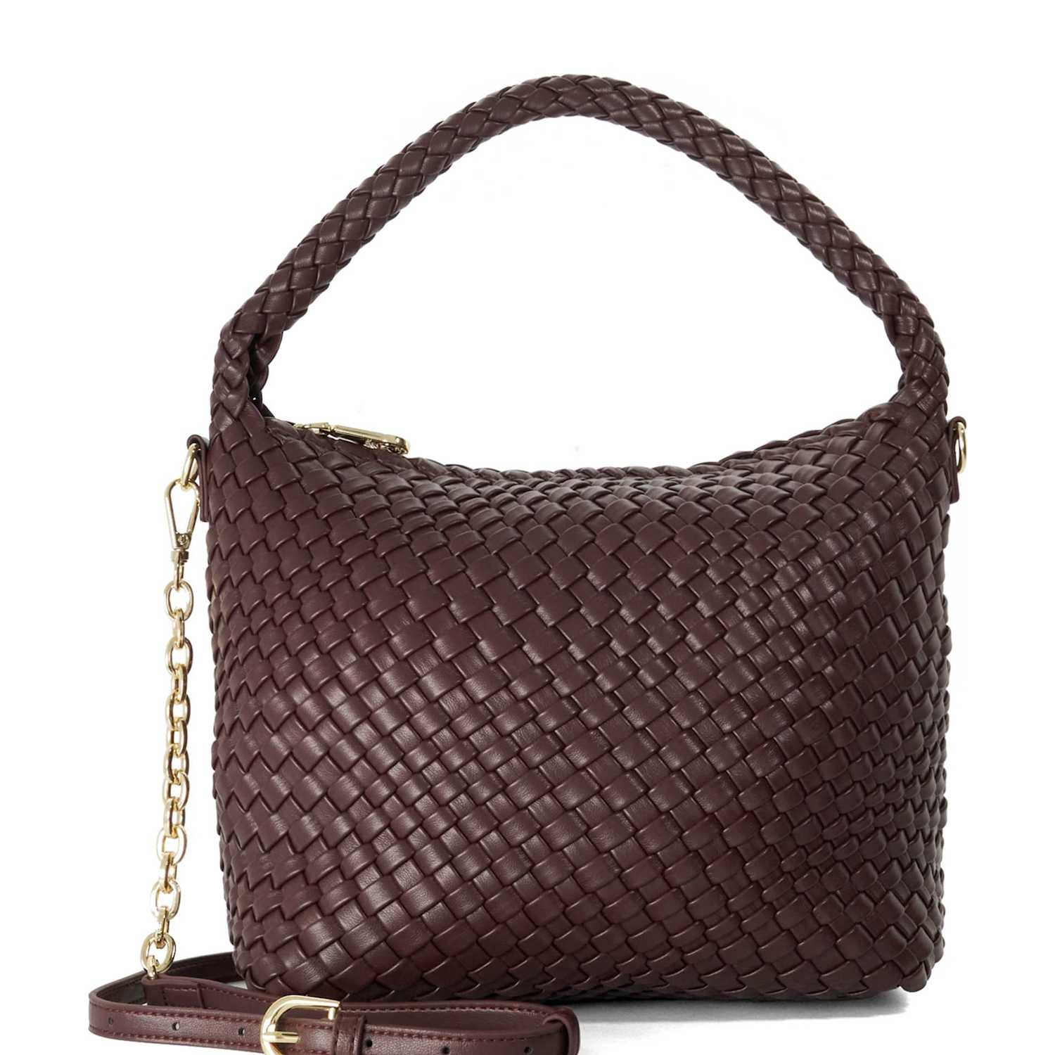 Dune London Women's Woven Slouch Bag - Burgundy - Available at M&S