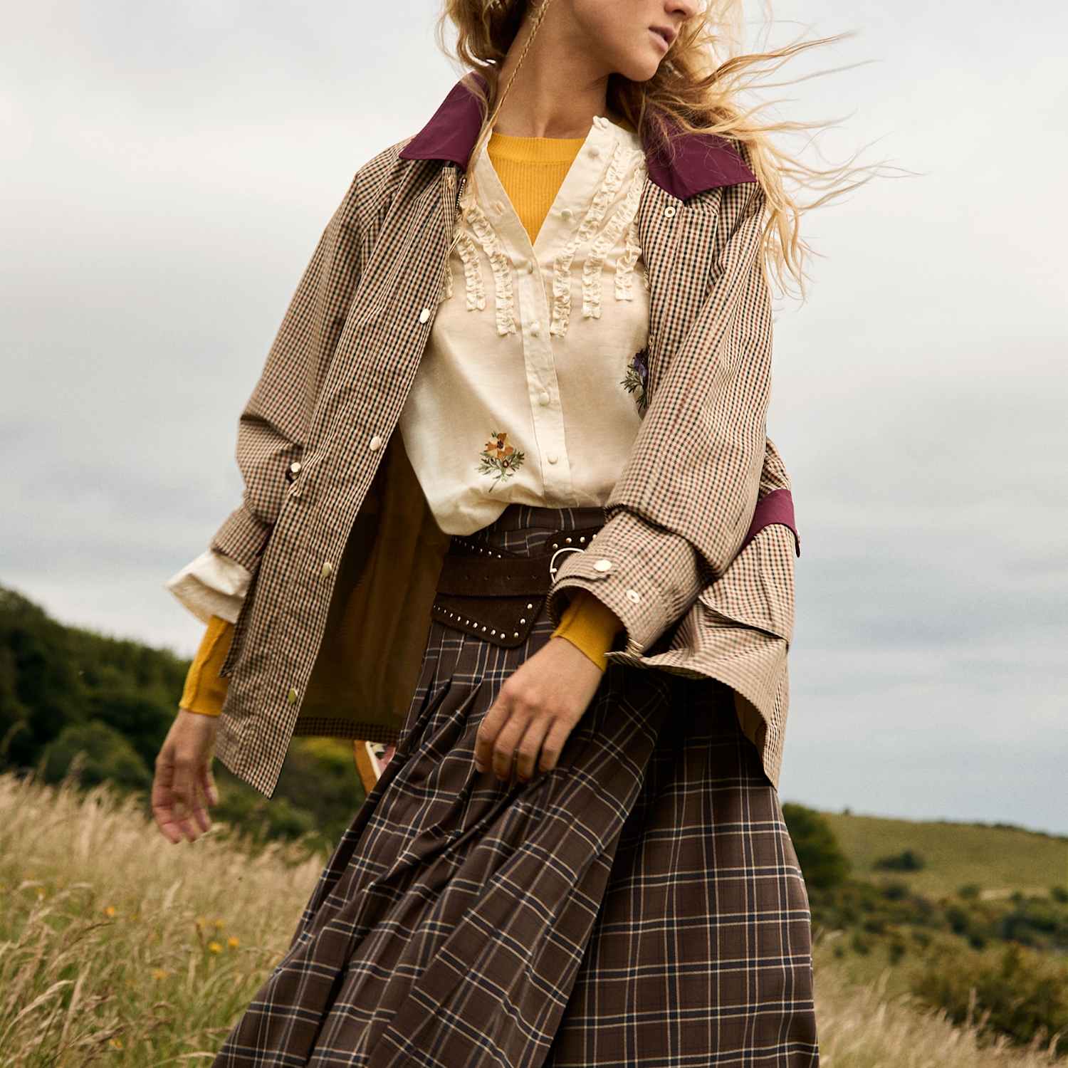 Monsoon Women's Cotton Blend Printed Lightweight Jacket - Medium - Brown Mix - Available at M&S