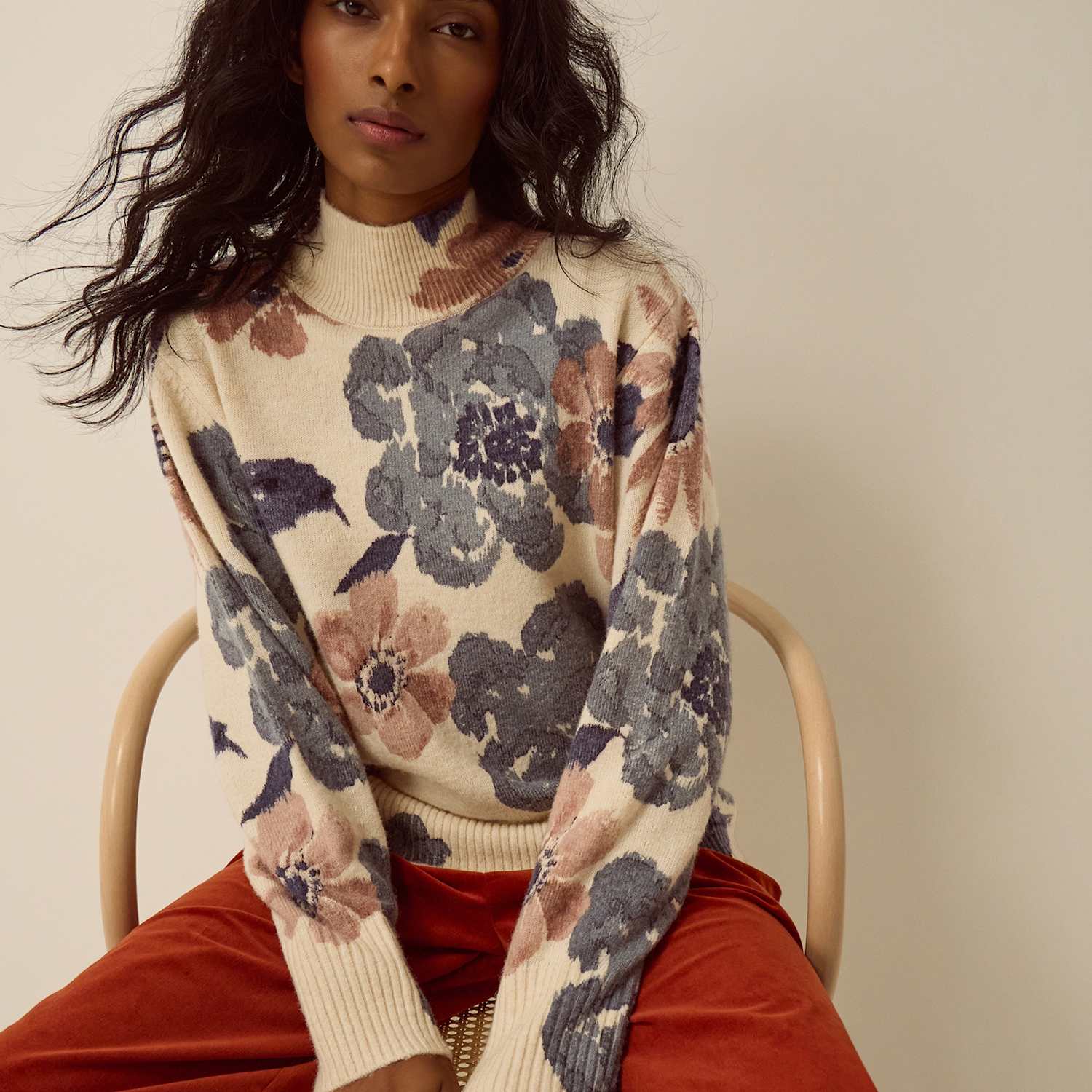 Monsoon Women's Collared Jumper - Large - Ivory Mix - Available at M&S