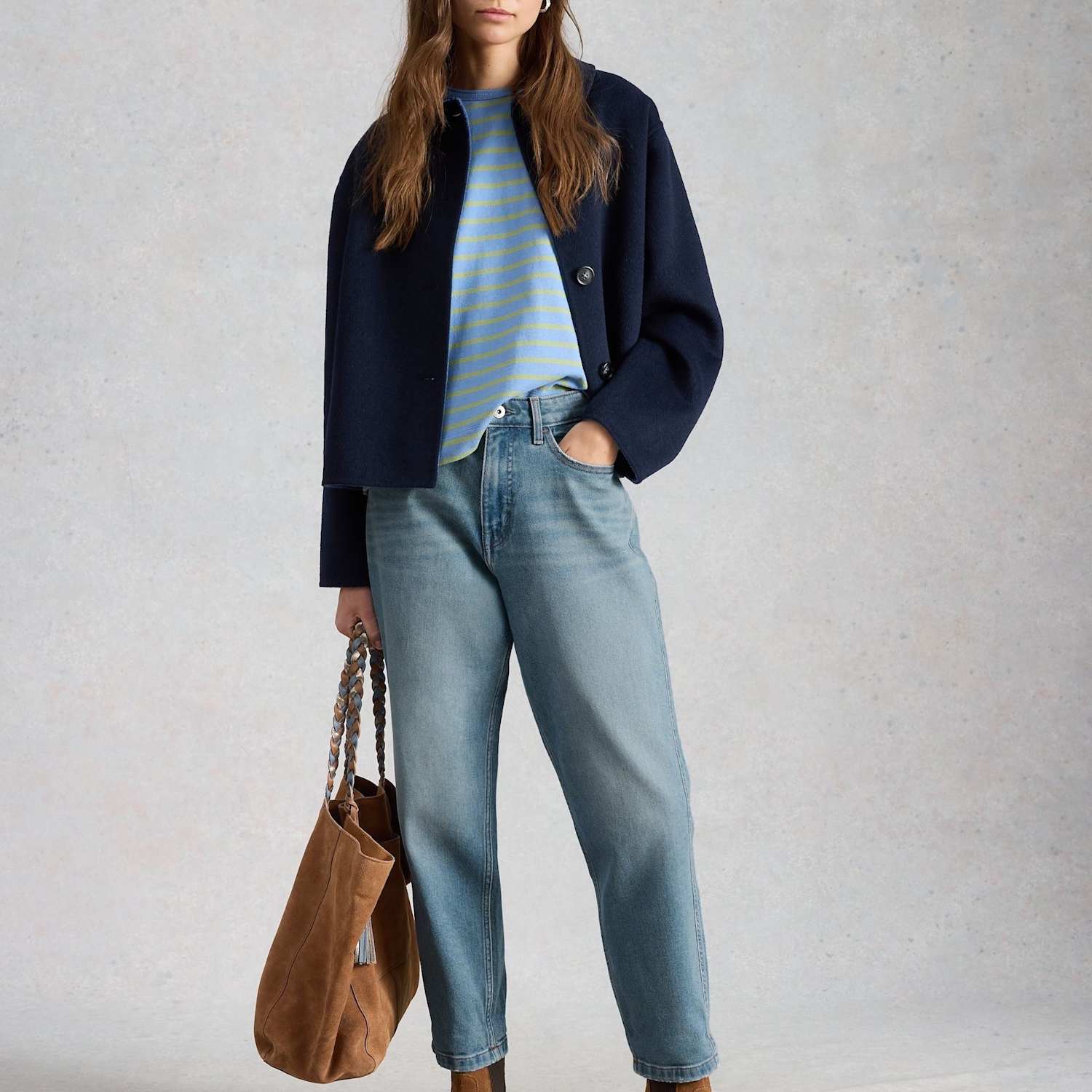White Stuff Women's Mid Rise Straight Leg Jeans - 10 - Denim - Available at M&S