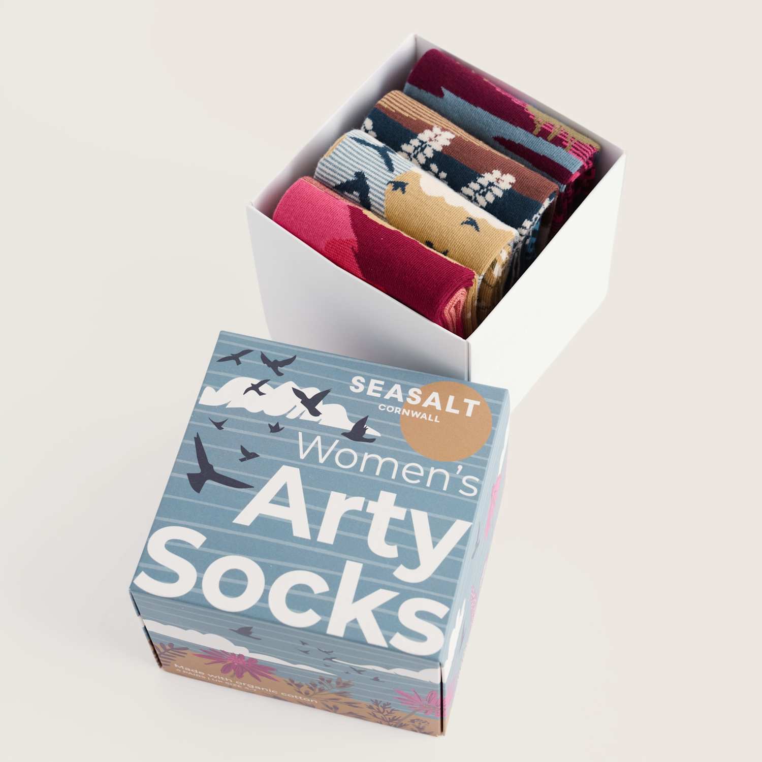 Seasalt Cornwall Women's 4 Pack Cotton Rich Scenic Ankle High Socks - Multi - Available at M&S