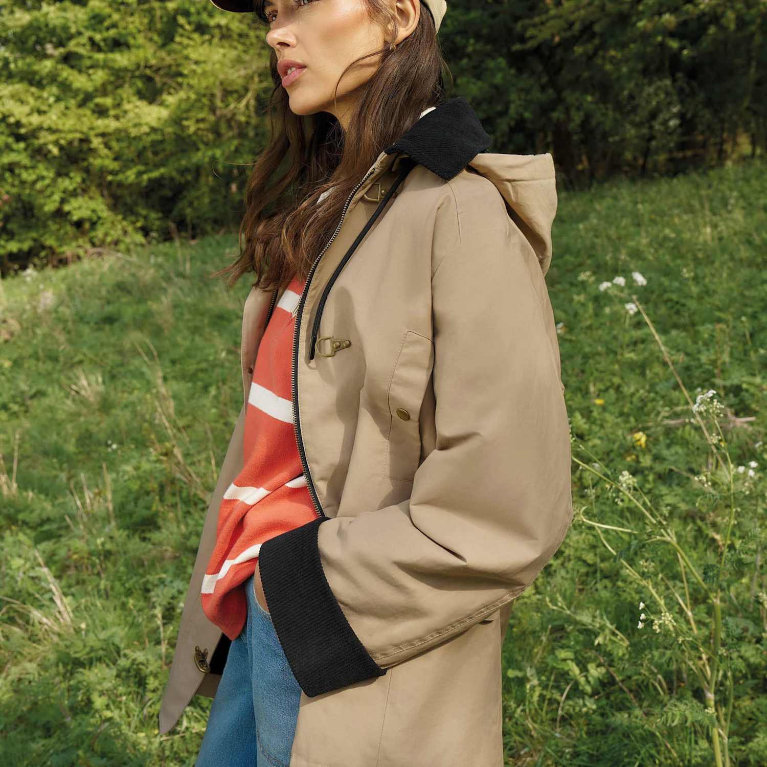 White Stuff Women's Andie Waxed Collared Coat - 16 - Natural Mix - Available at M&S